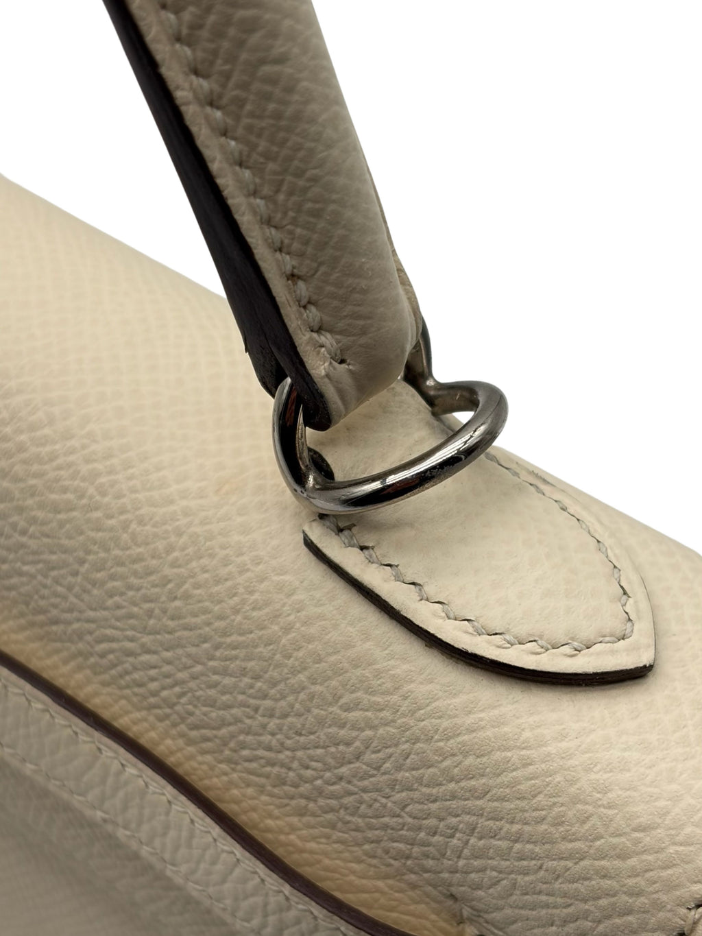 Hermès Kelly 25 Epsom Nata/Ocre Palladium Hardware