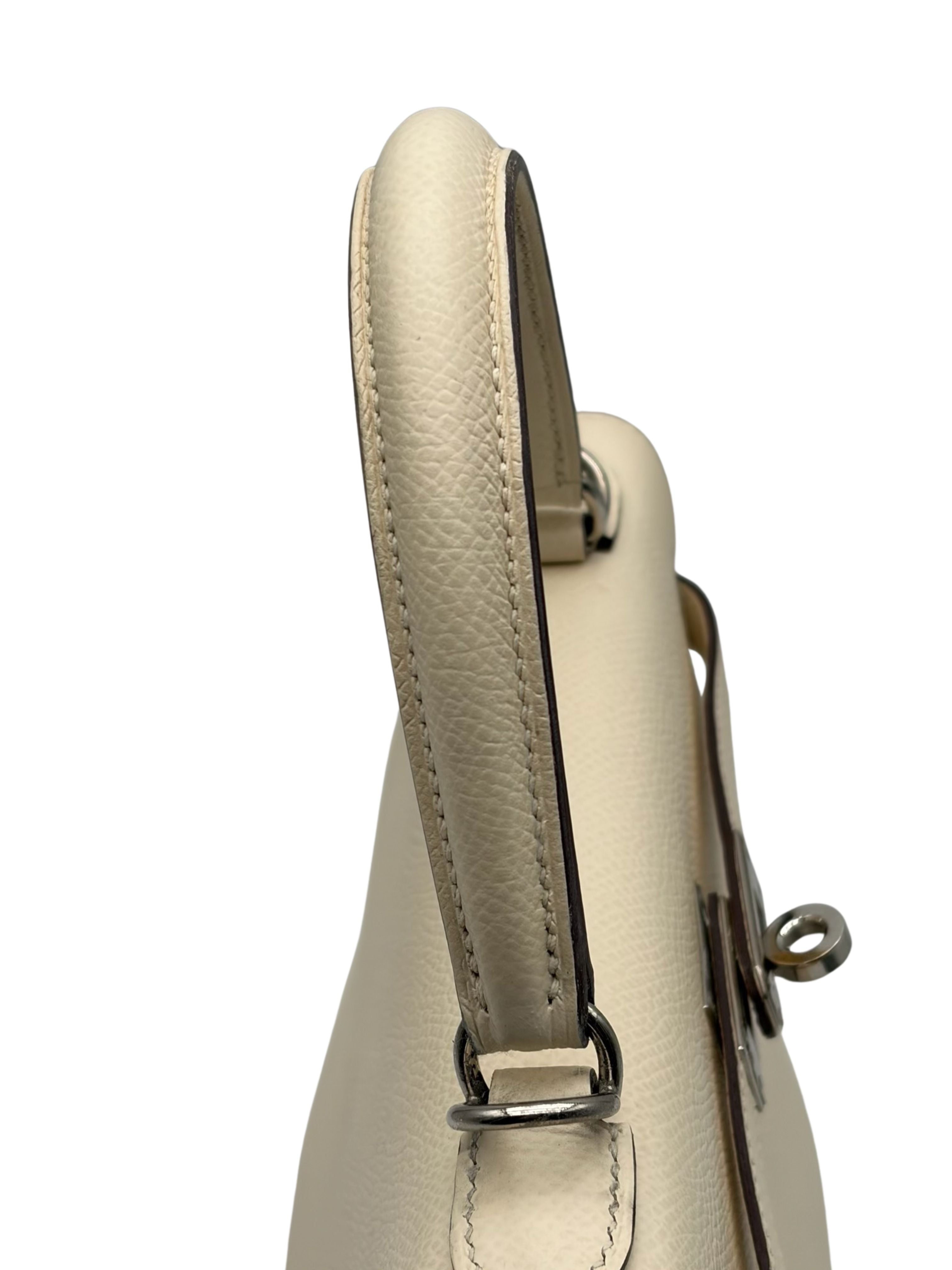 Hermès Kelly 25 Epsom Nata/Ocre Palladium Hardware