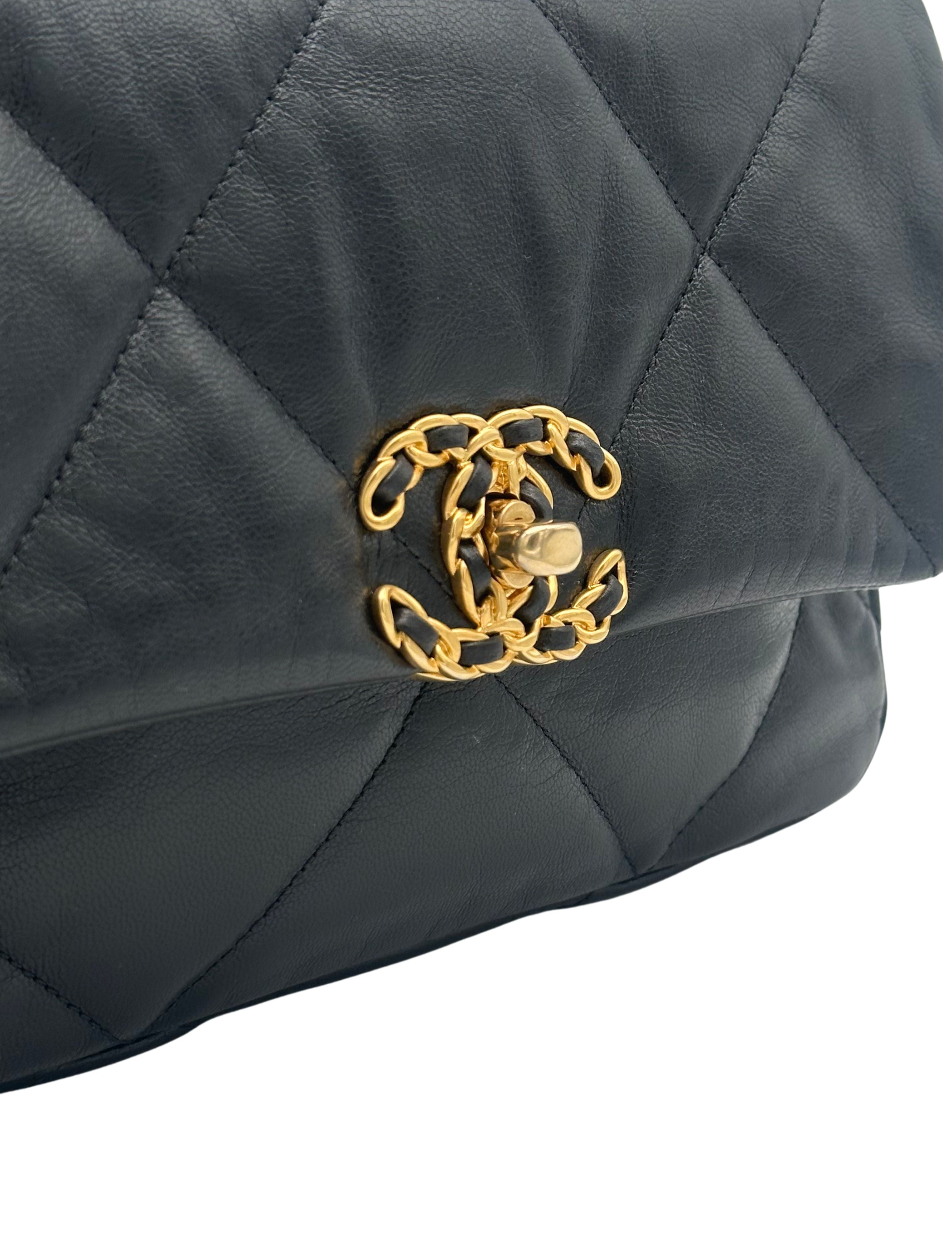 Chanel 19 Small Black Lambskin