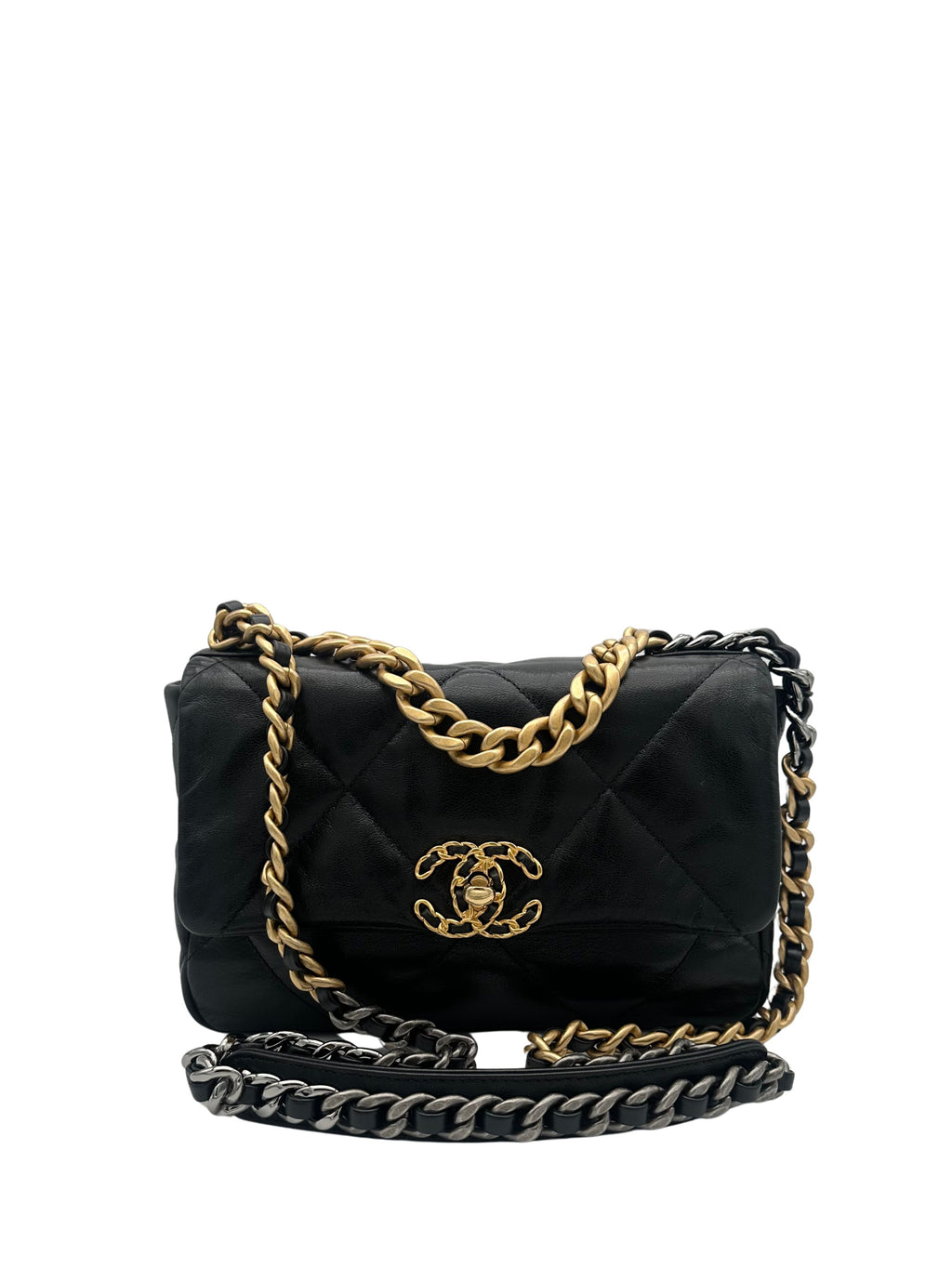 Chanel 19 Small Black Lambskin