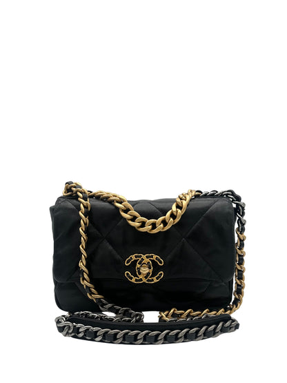 Chanel 19 Small Black Lambskin