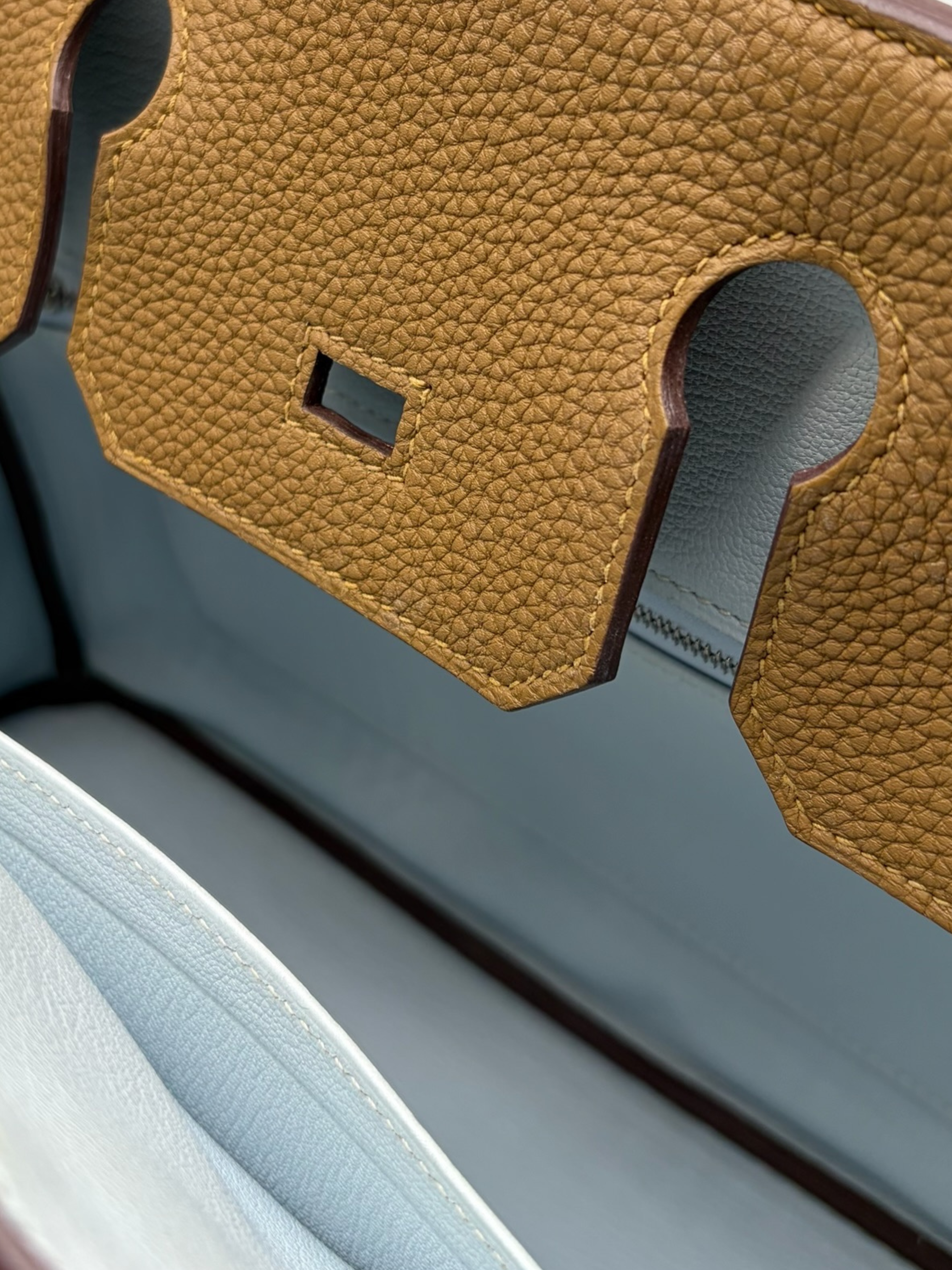 Hermès Birkin 30 Togo Bronce/Blue Palladium Hardware