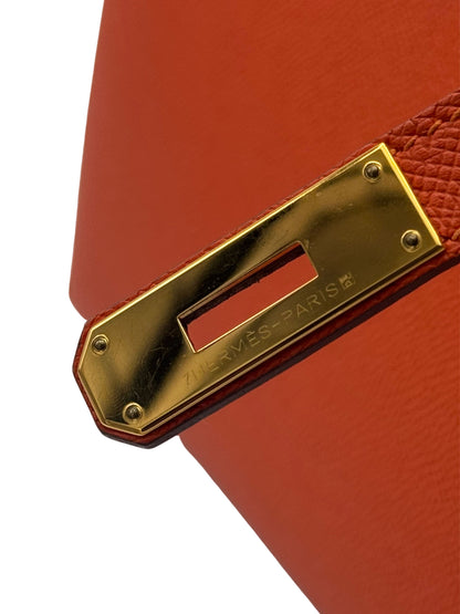 Hermès Kelly 28 Epsom Orange Gold Hardware