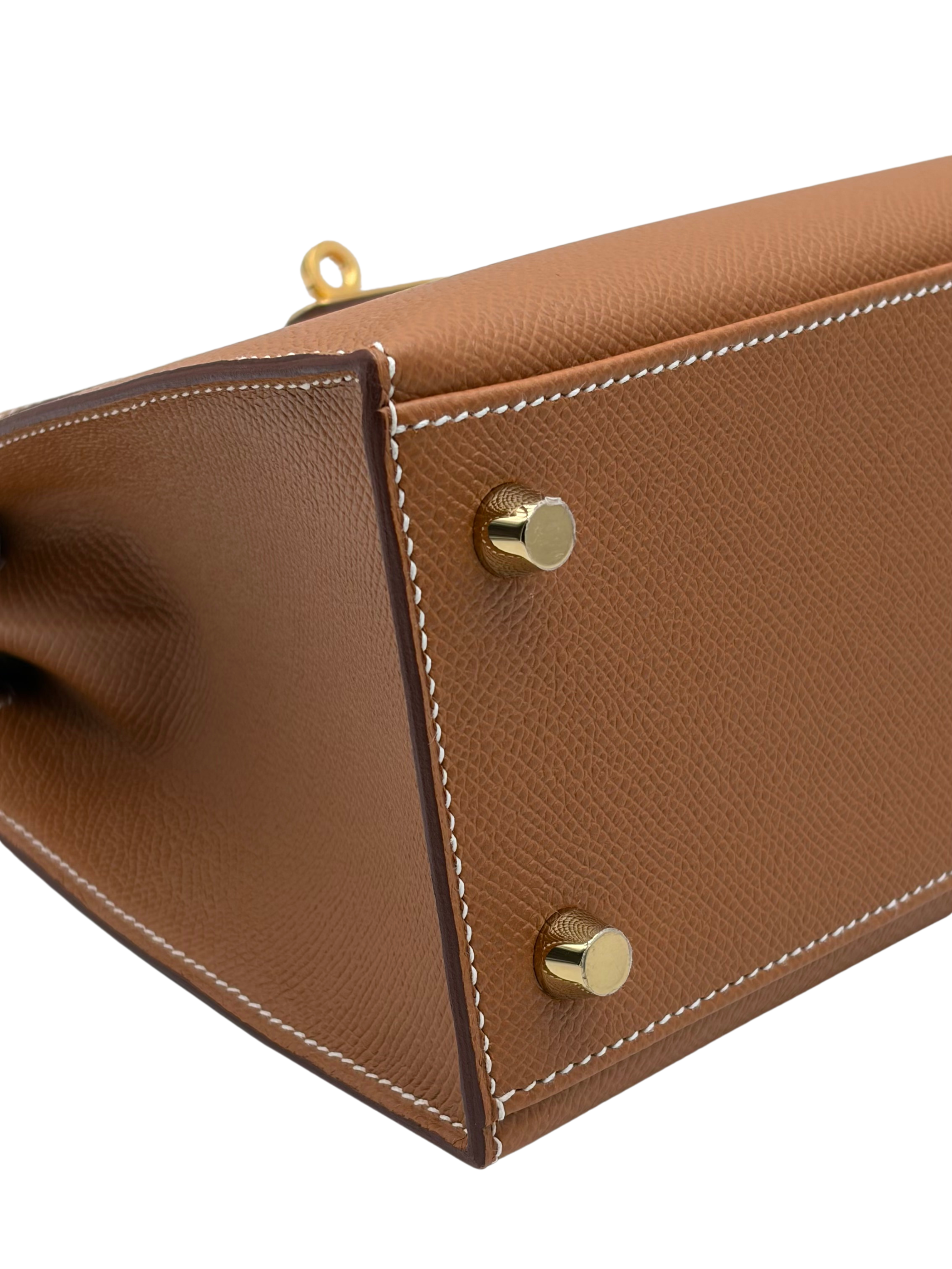 Hermès Kelly 25 Epsom Gold Gold Hardware