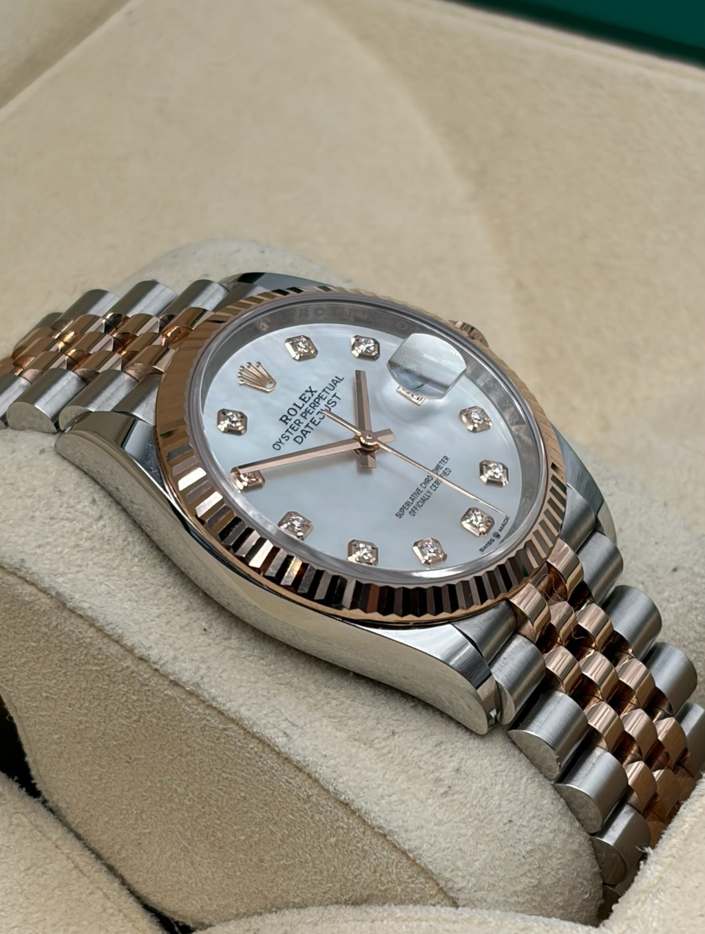 Rolex Datejust 36mm Steel/R. Gold MOP Dial