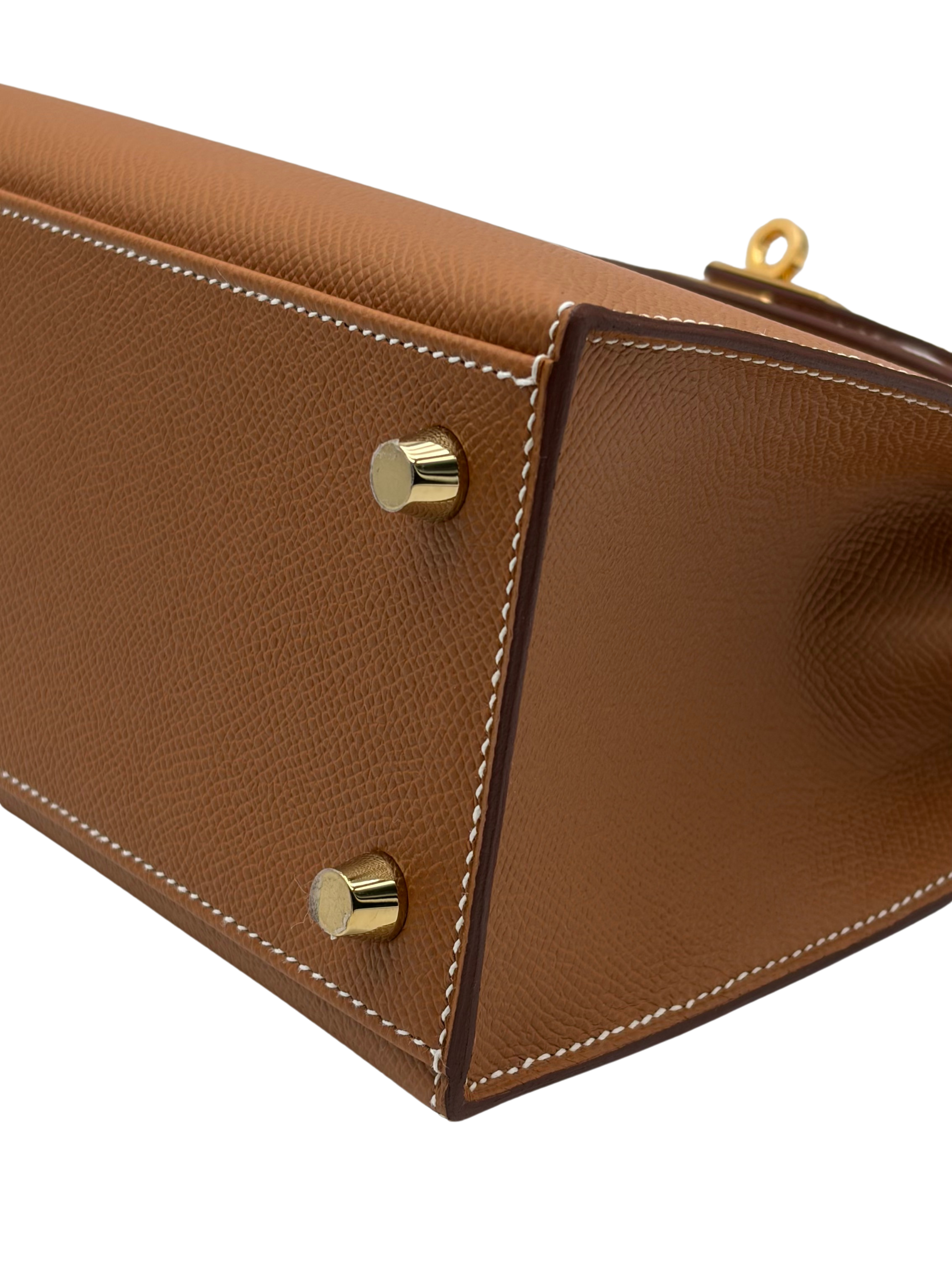 Hermès Kelly 25 Epsom Gold Gold Hardware