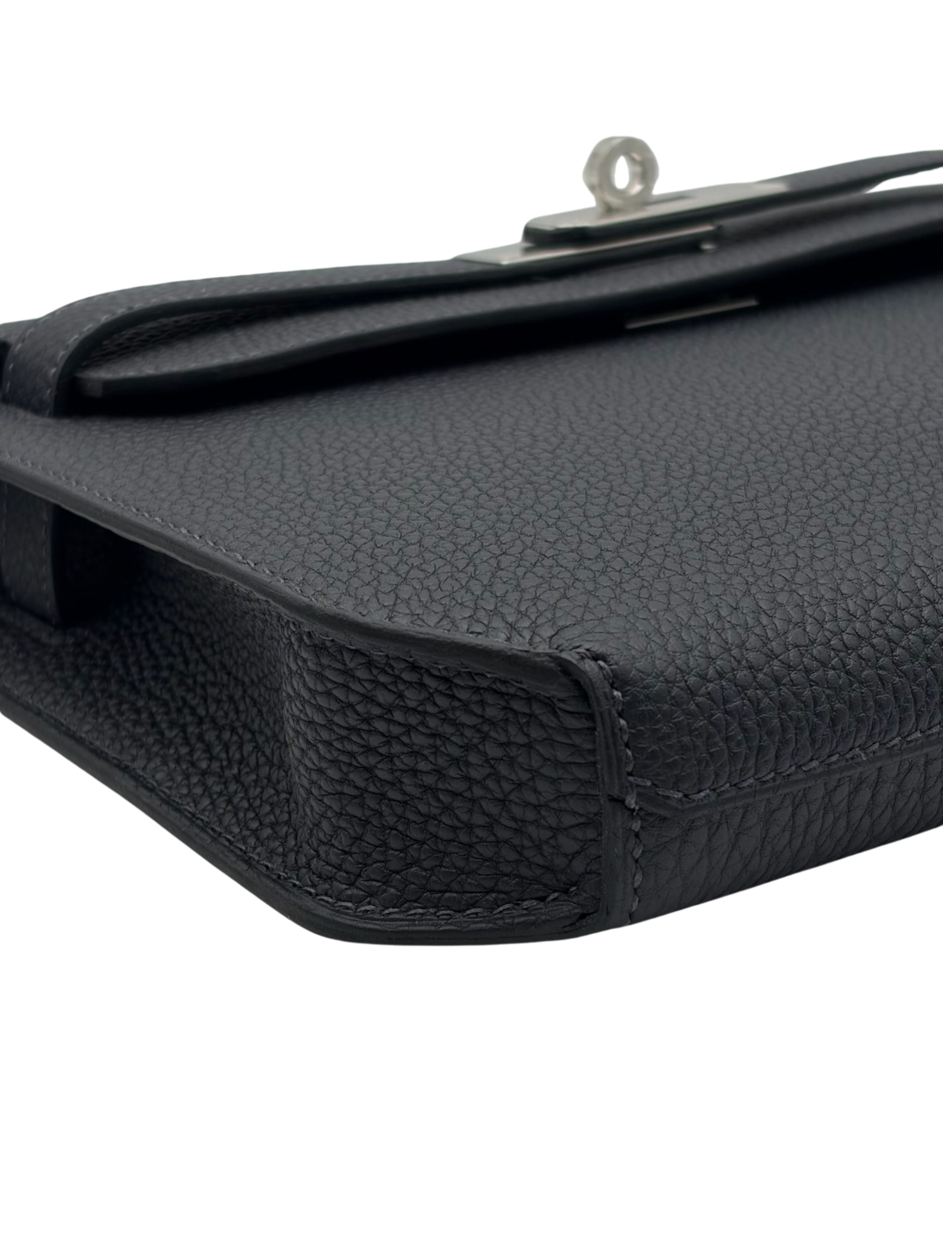 Hermès Kelly Dépêches 25 Togo Caban Palladium Hardware