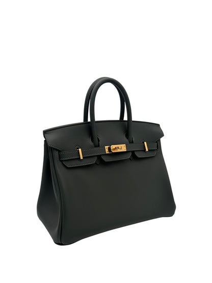 Hermès Birkin 25 Swift Vert Fonce Gold Hardware