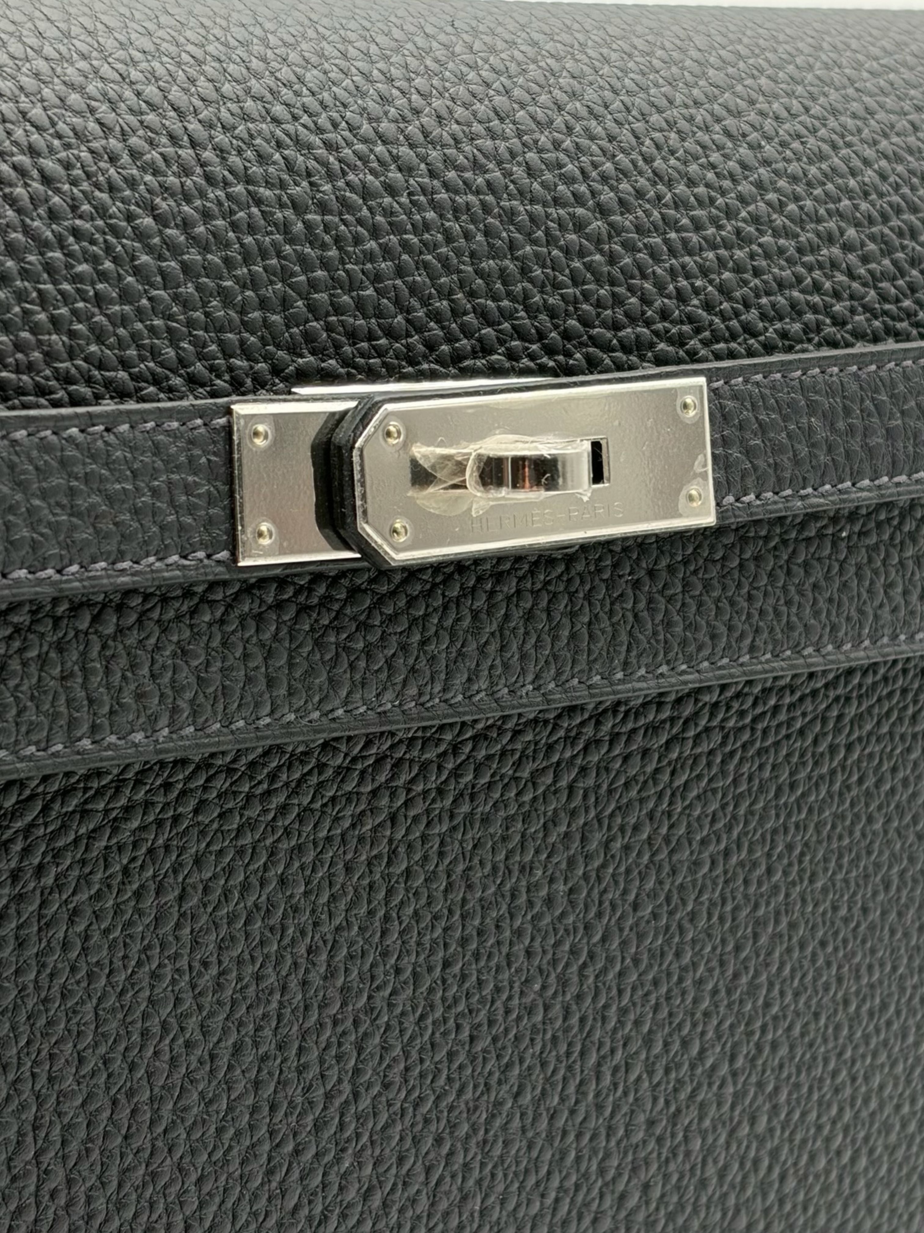 Hermès Kelly Dépêches 25 Togo Caban Palladium Hardware