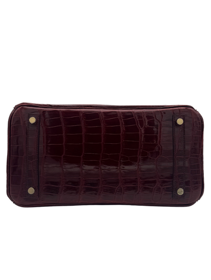 Hermès Birkin 30 Crocodile Porosus Bourdeaux