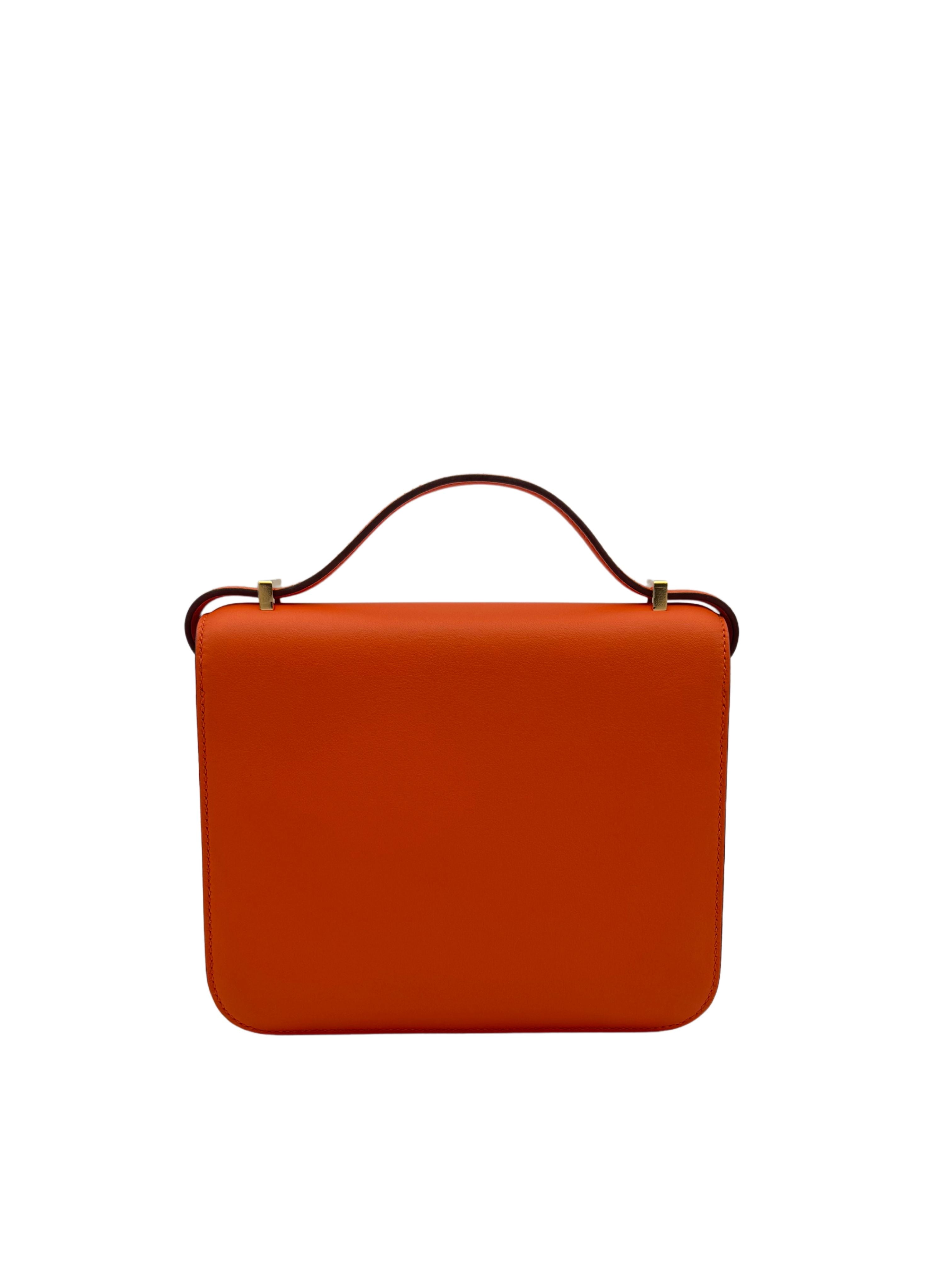 Hermès Constance 18 Swift Orange Gold Hardware