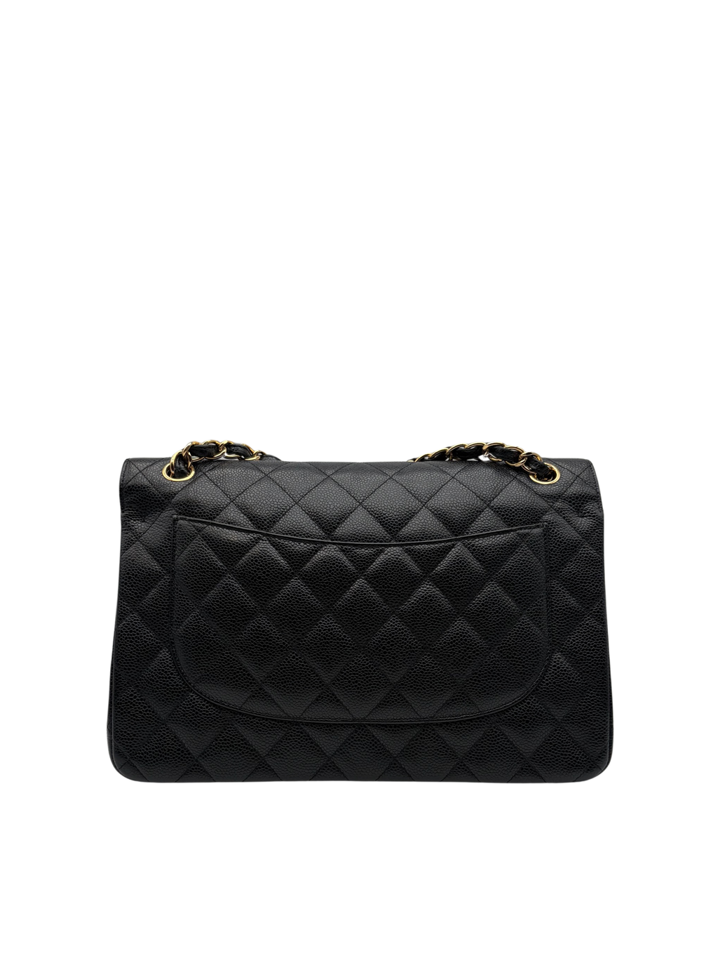 Chanel Classic Jumbo Black Caviar Leather