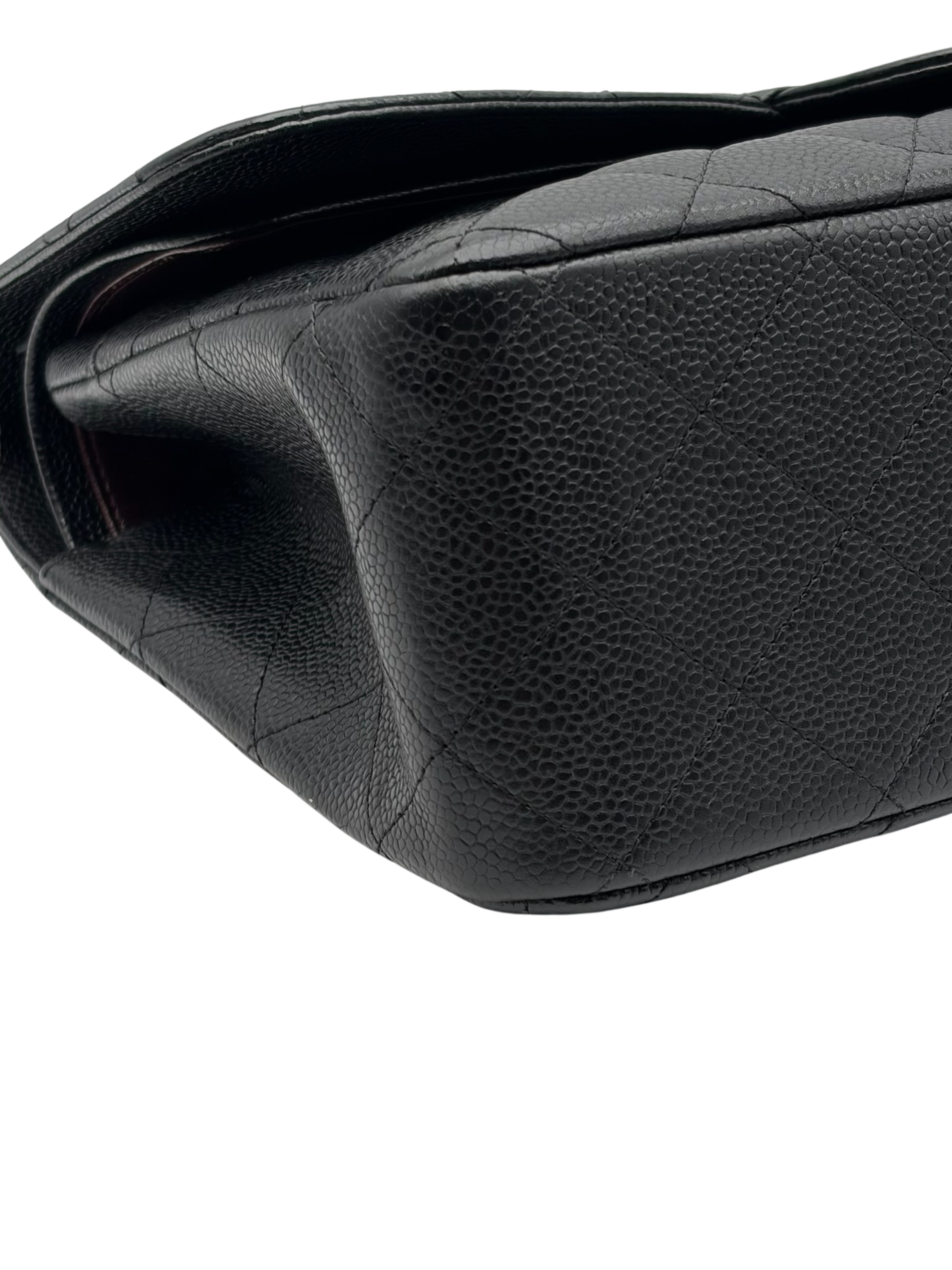 Chanel Classic Jumbo Black Caviar Leather