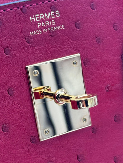 Hermès Birkin 30 Ostrich Bougainvillea