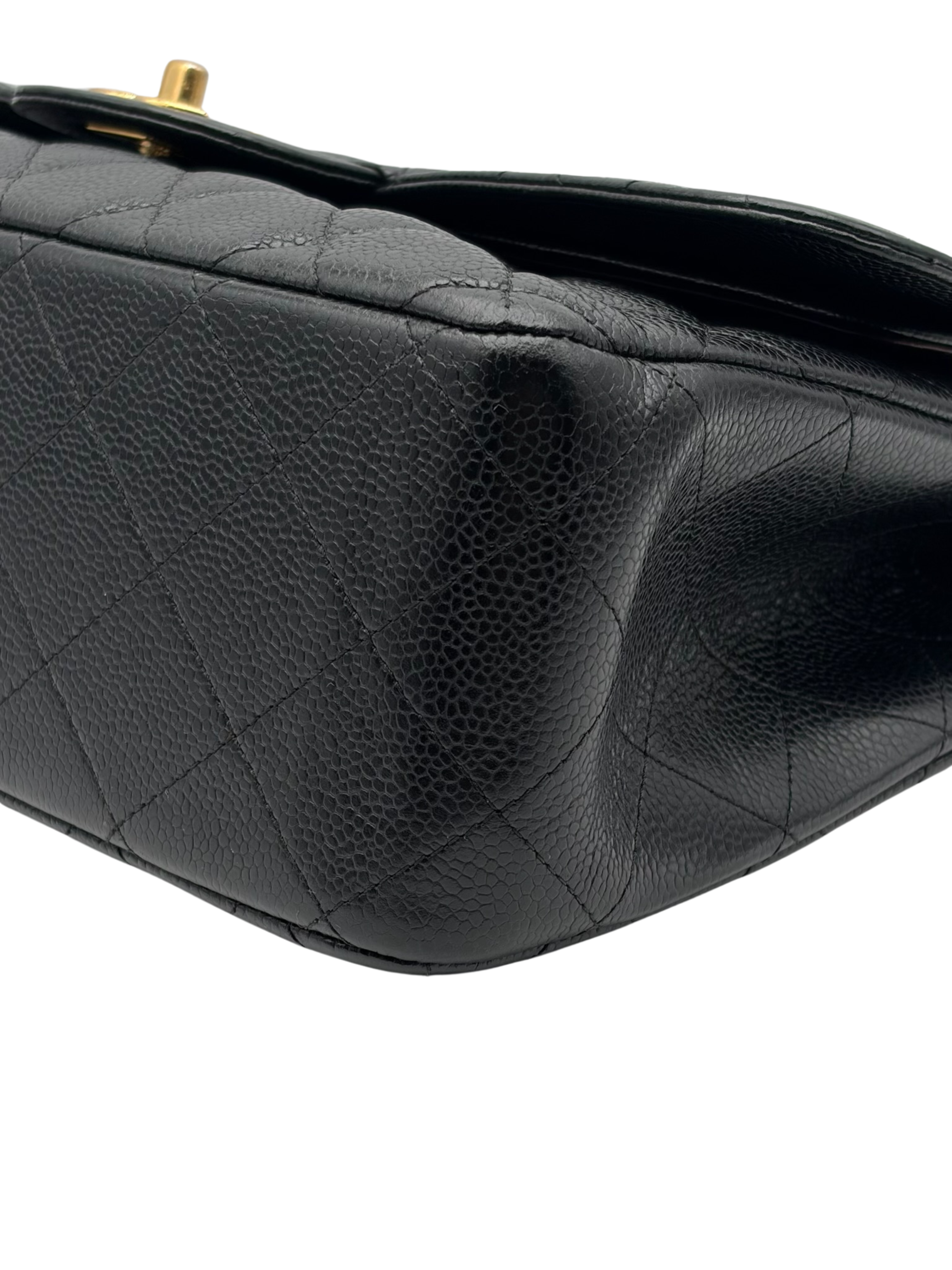 Chanel Classic Jumbo Black Caviar Leather