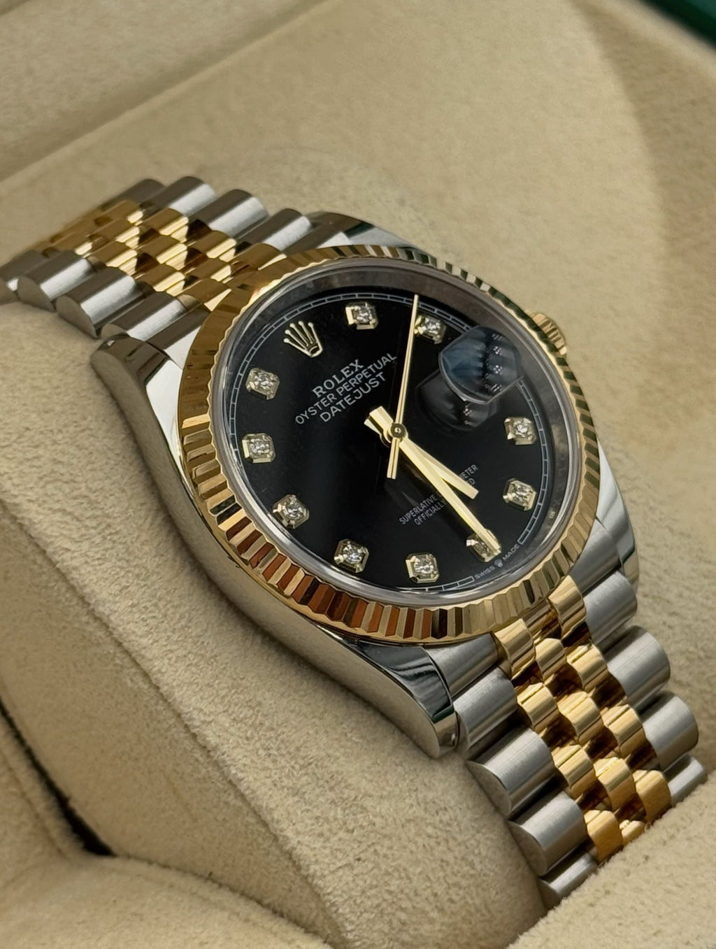 Rolex Datejust 36mm Steel/Gold Black Dial