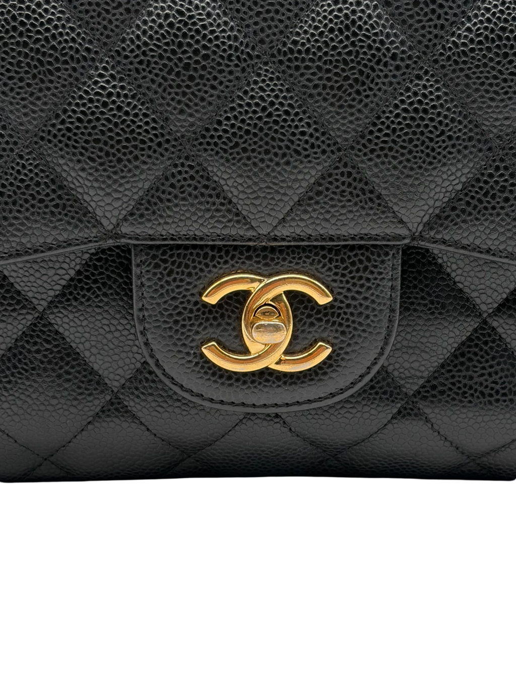 Chanel Classic Jumbo Black Caviar Leather