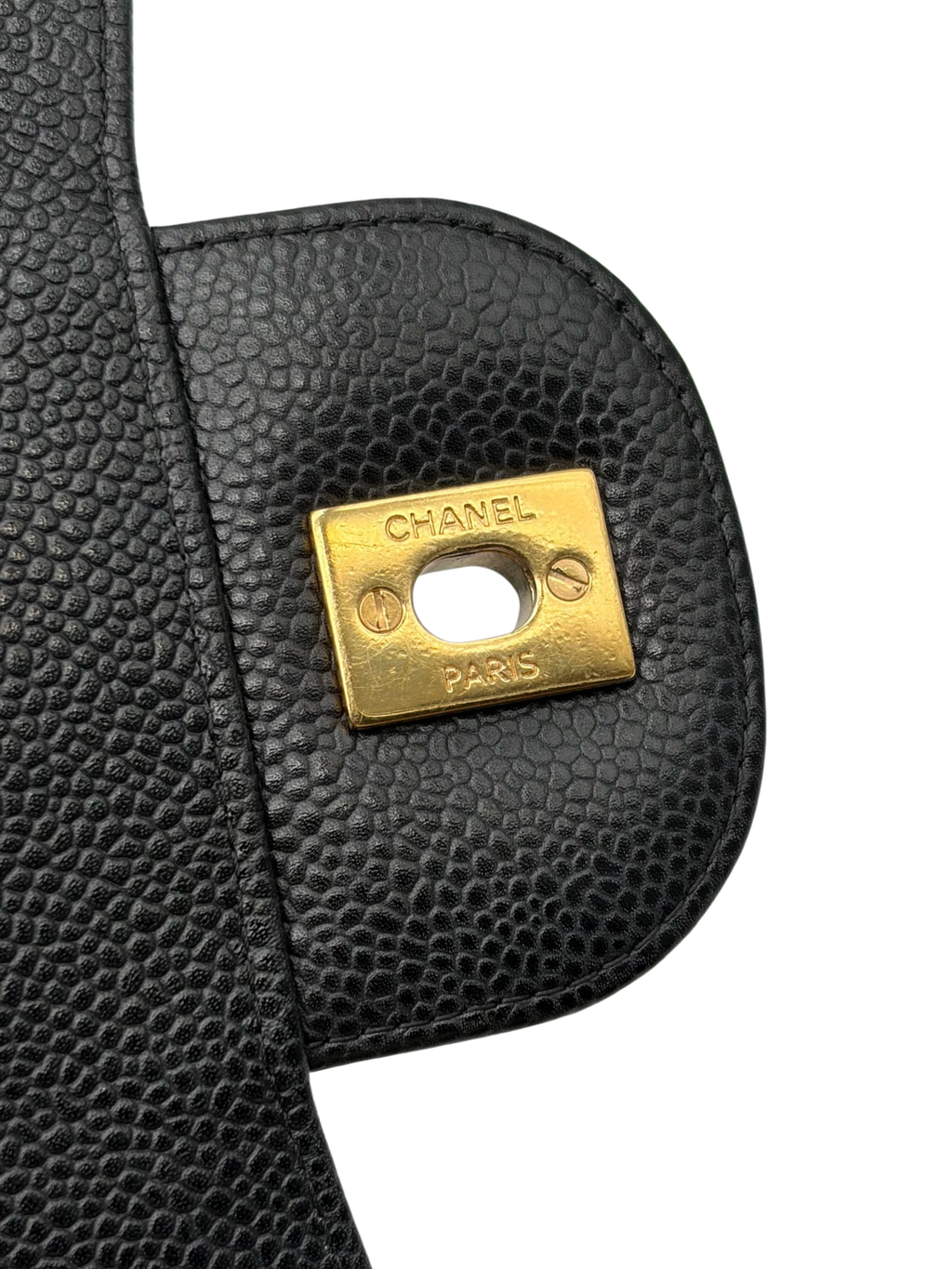 Chanel Classic Jumbo Black Caviar Leather