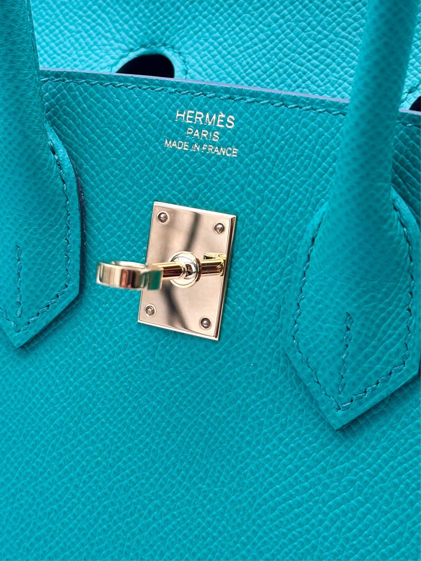 Hermès Birkin 25 Epsom Vert Vertigo Gold Hardware