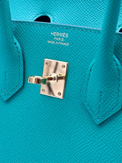 Hermès Birkin 25 Epsom Vert Vertigo Gold Hardware