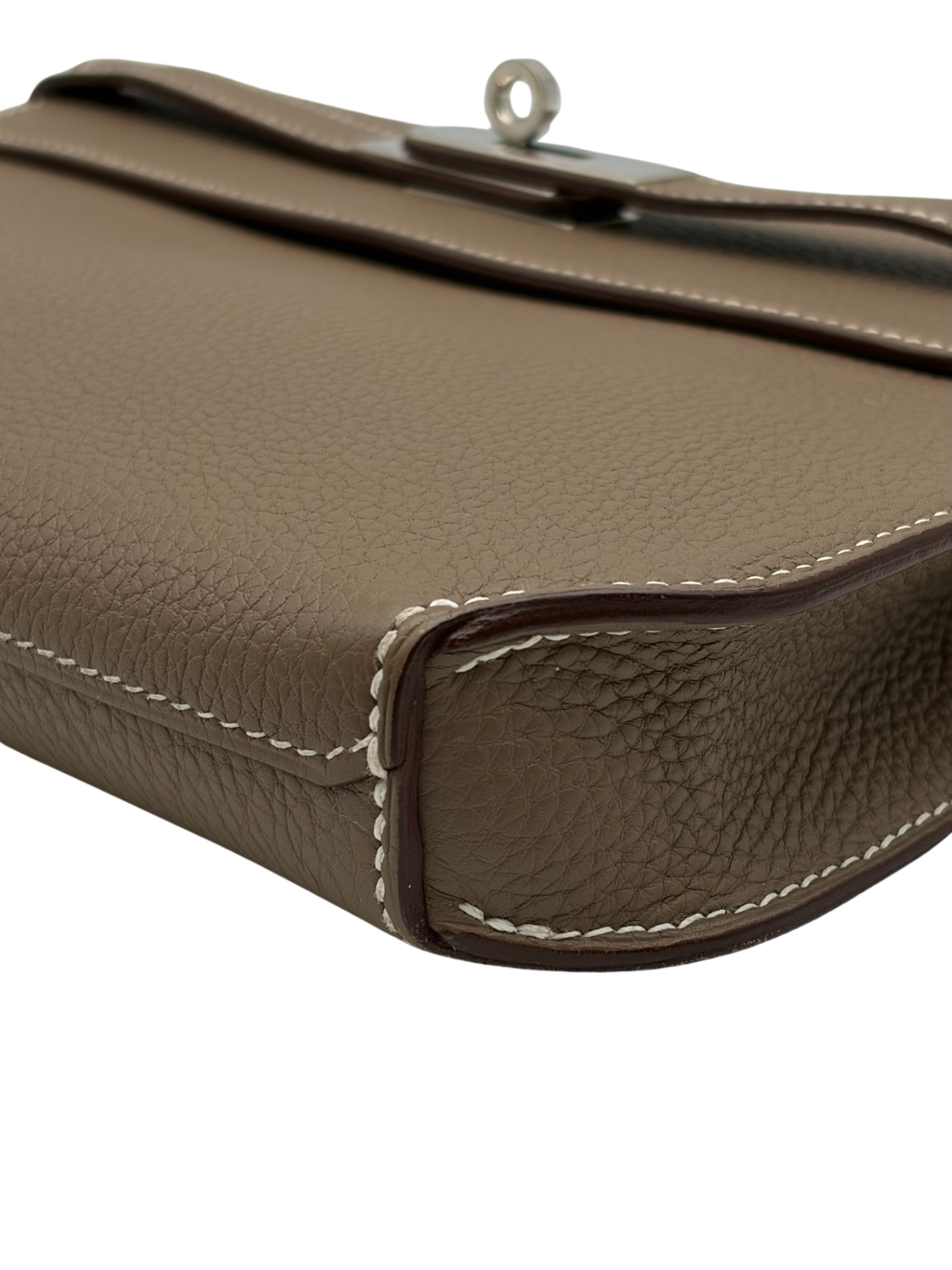 Hermès Kelly Dépêches 25 Togo Etoupe Palladium Hardware