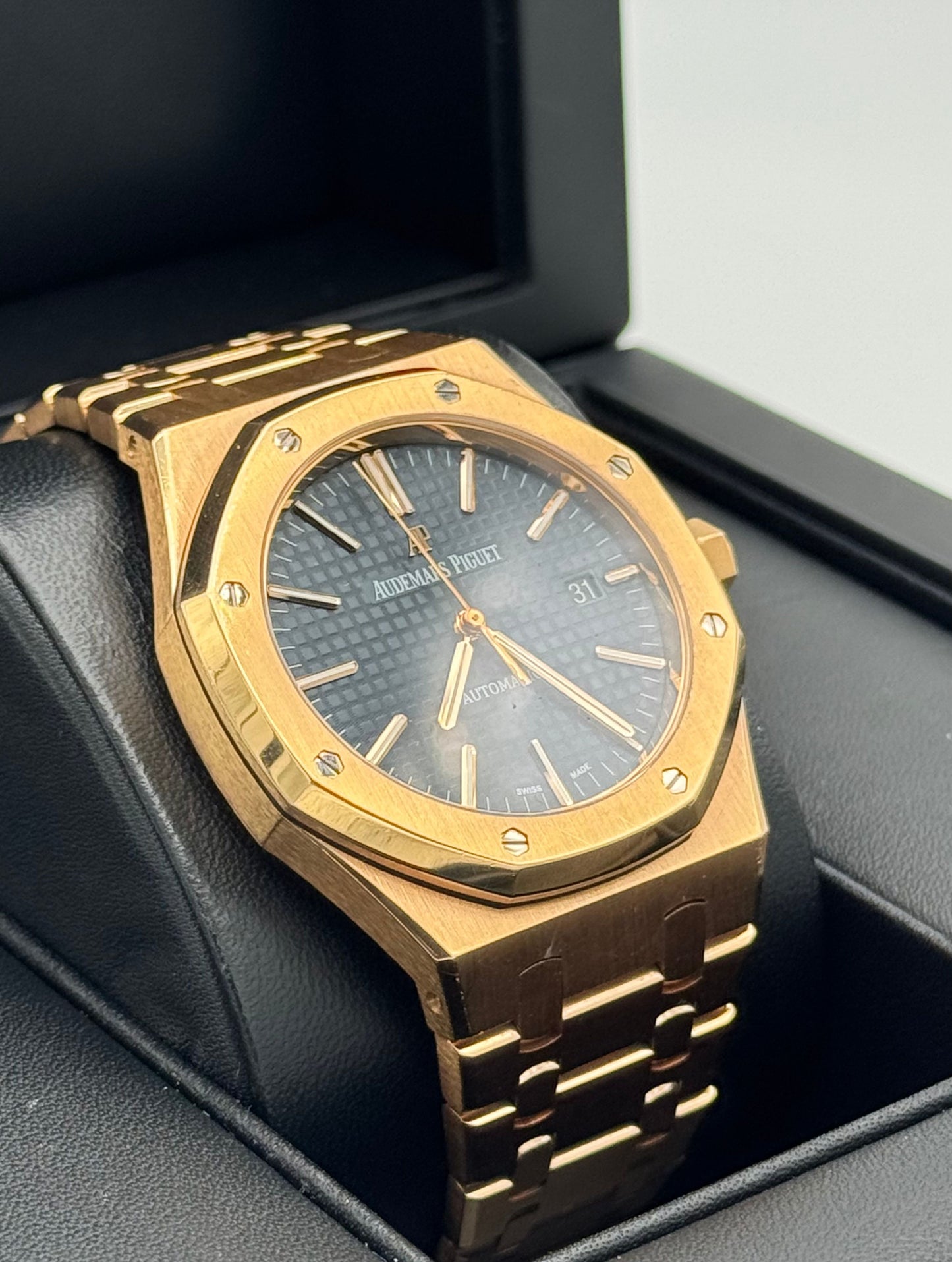 Audemars Piguet Royal Oak Selfwinding 41mm Rose Gold Blue Dial