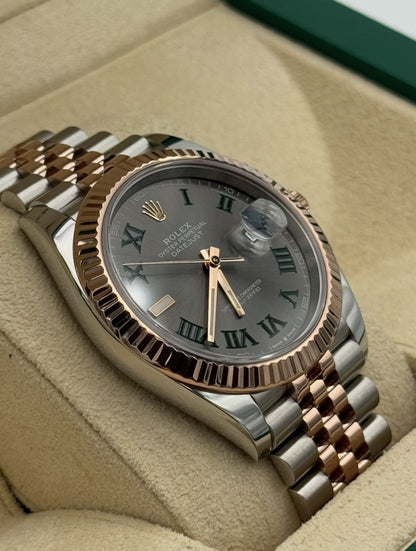 Rolex Datejust 41mm Steel/R. Gold Wimbledon Dial