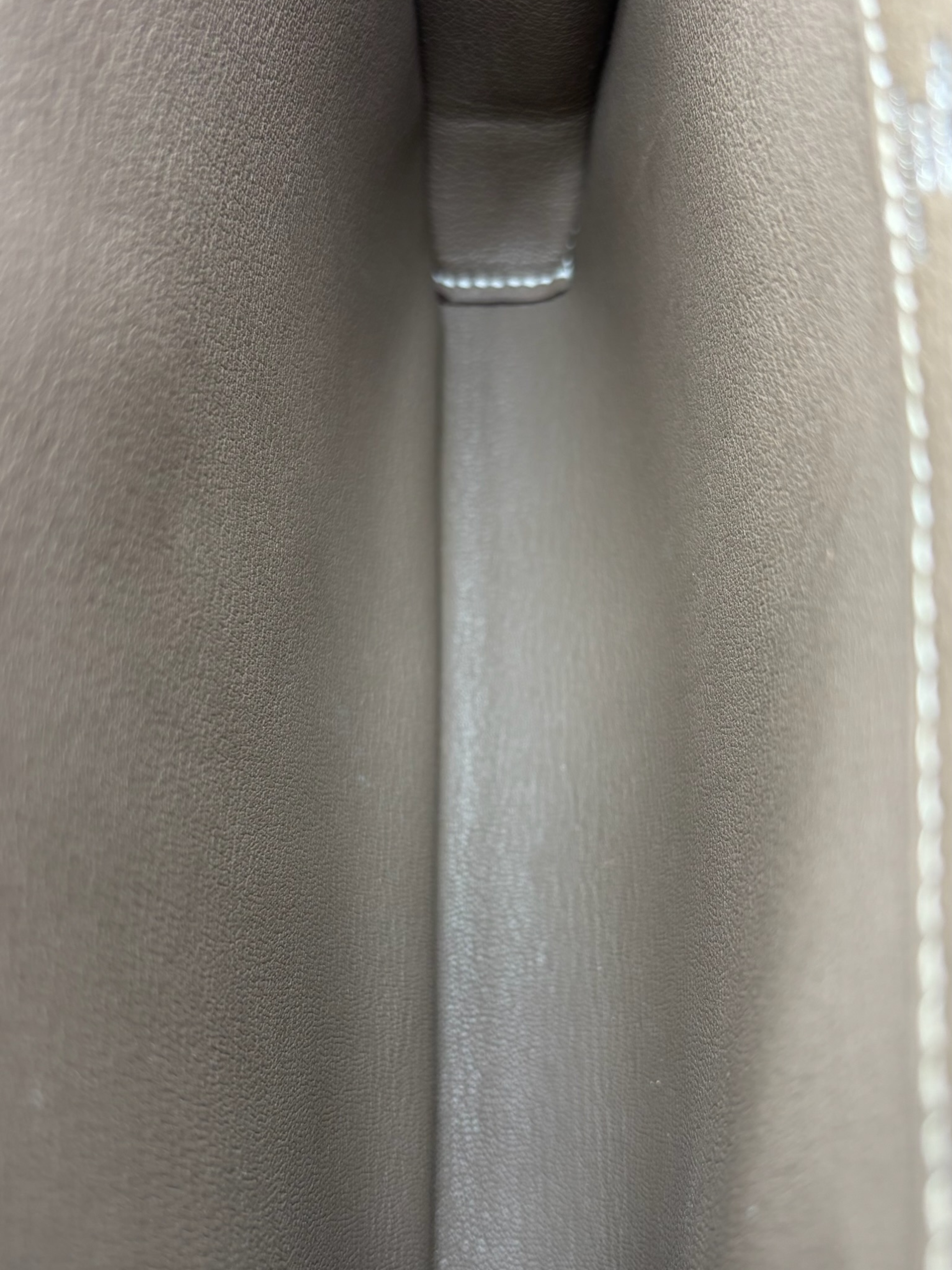 Hermès Kelly Dépêches 25 Togo Etoupe Palladium Hardware
