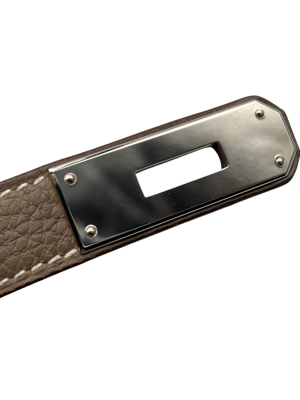 Hermès Kelly Dépêches 25 Togo Etoupe Palladium Hardware
