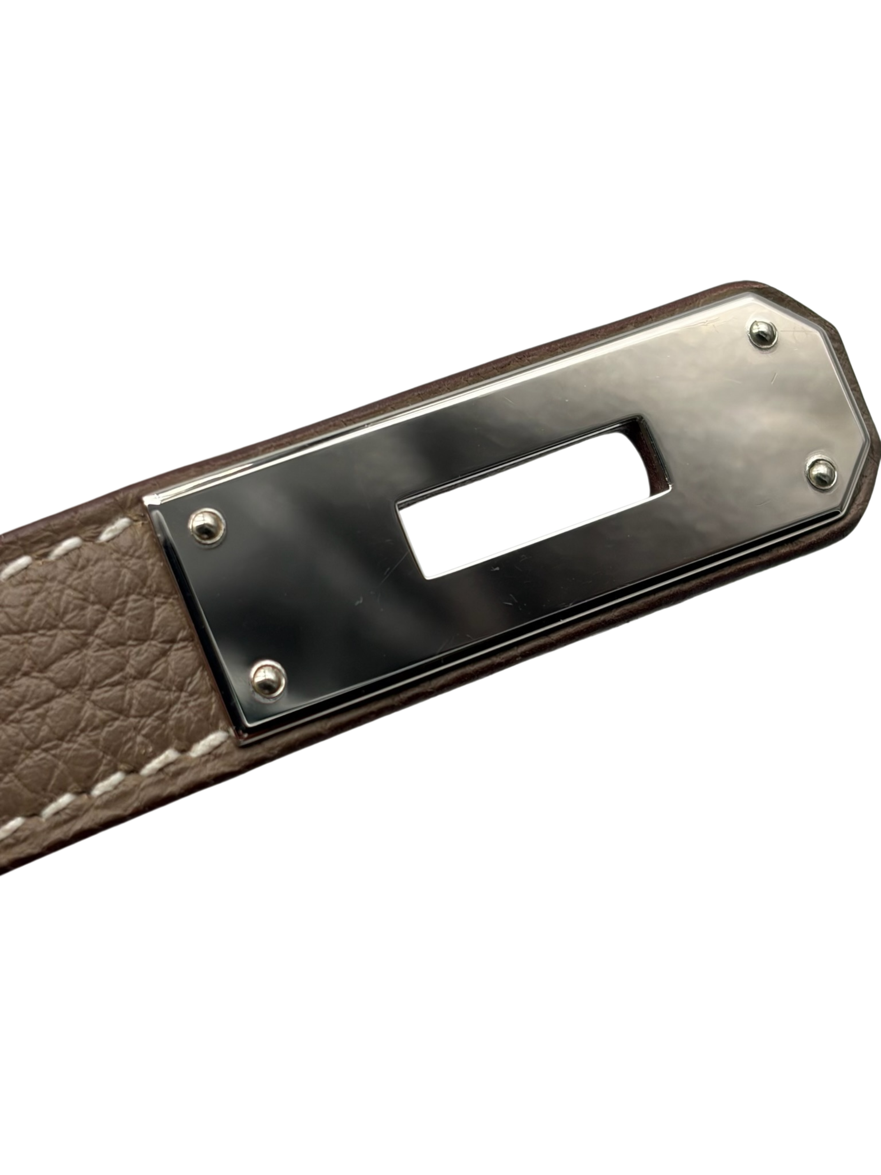 Hermès Kelly Dépêches 25 Togo Etoupe Palladium Hardware