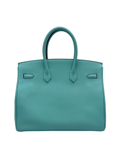 Hermès Birkin 35 Togo Blue Atoll Gold Hardware