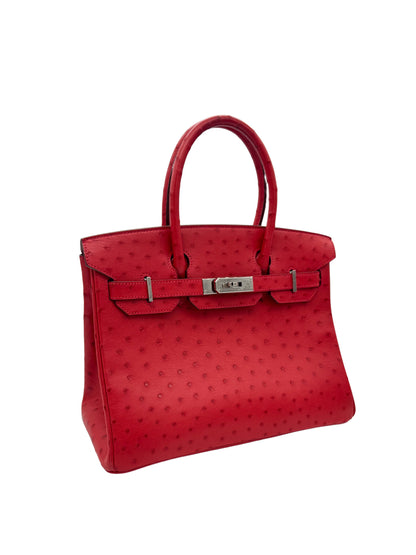 Hermès Birkin 30 Ostrich Bougainvillea