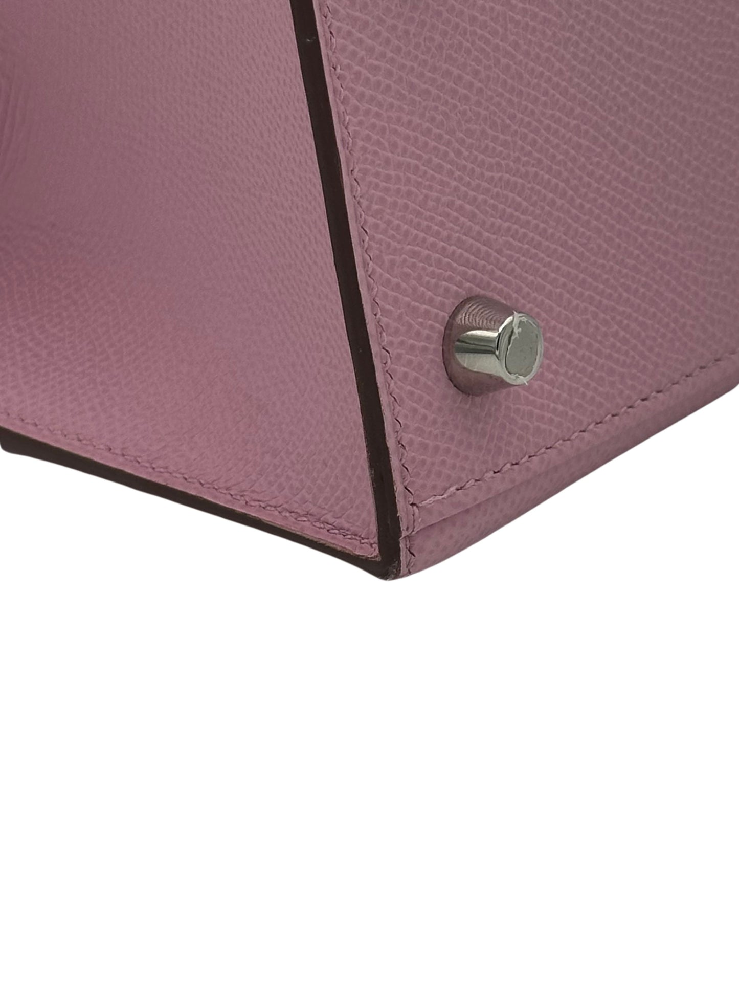 Hermès Kelly 25 Epsom Mauve Sylvester Palladium Hardware