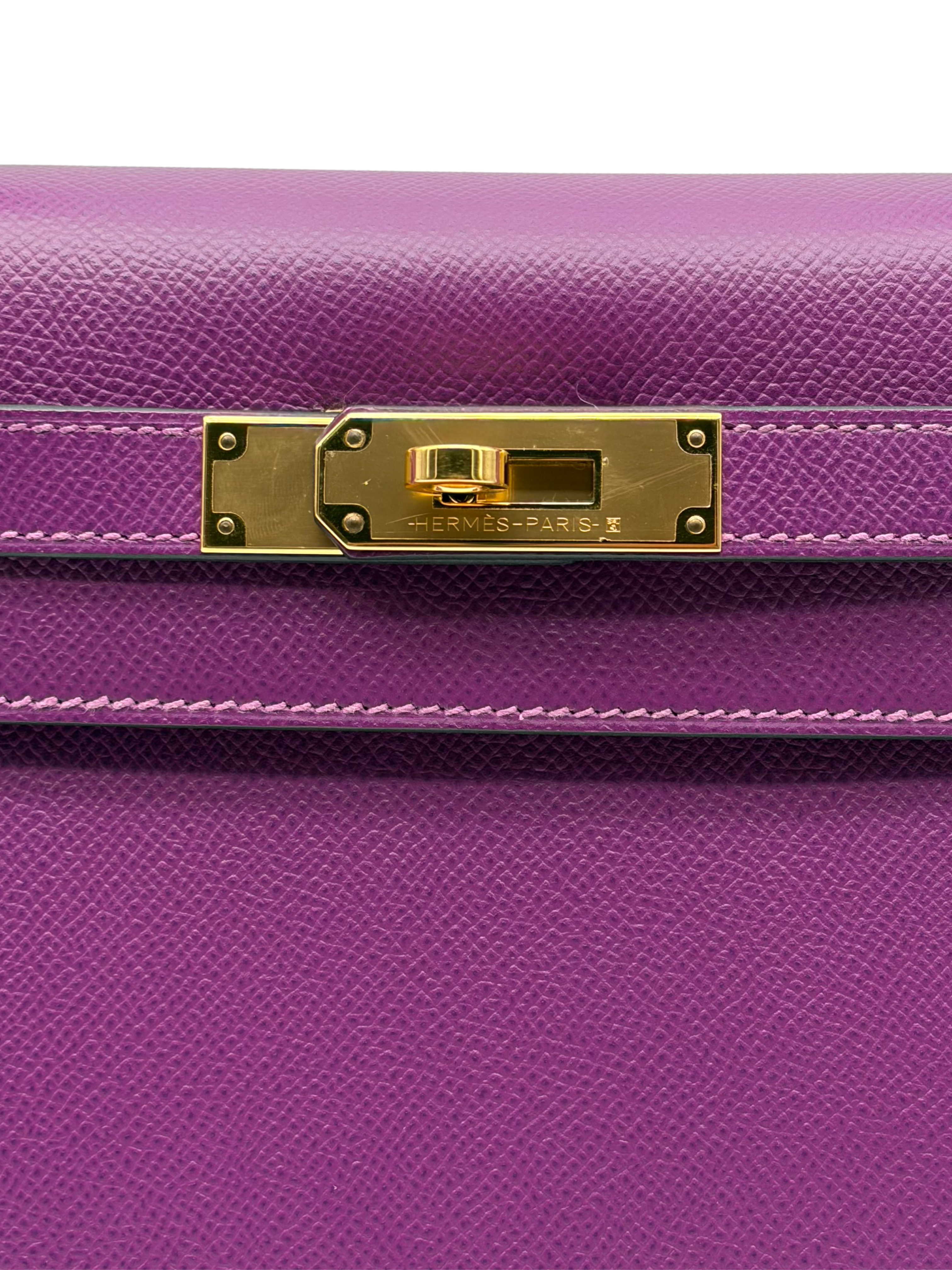 Hermès Kelly 28 Epsom Anemone Gold Hardware