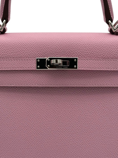 Hermès Kelly 25 Epsom Mauve Sylvester Palladium Hardware