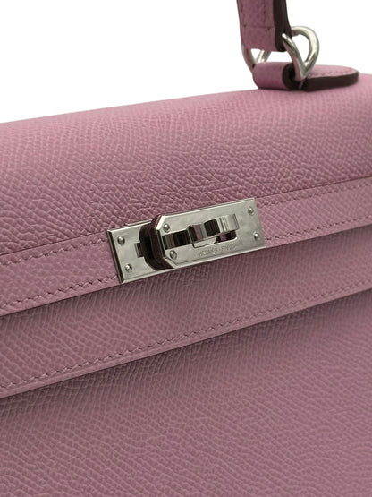 Hermès Kelly 25 Epsom Mauve Sylvester Palladium Hardware