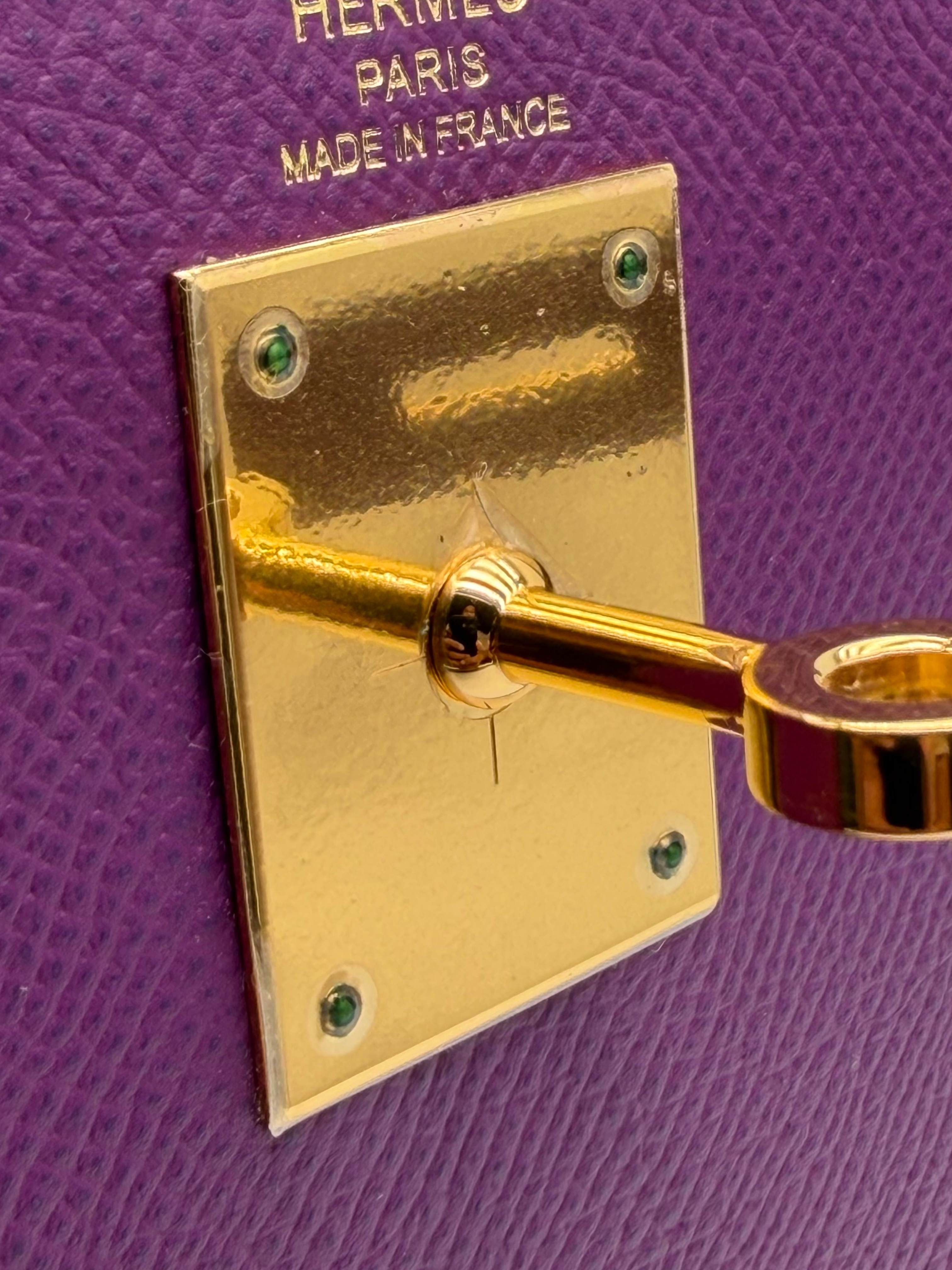 Hermès Kelly 28 Epsom Anemone Gold Hardware