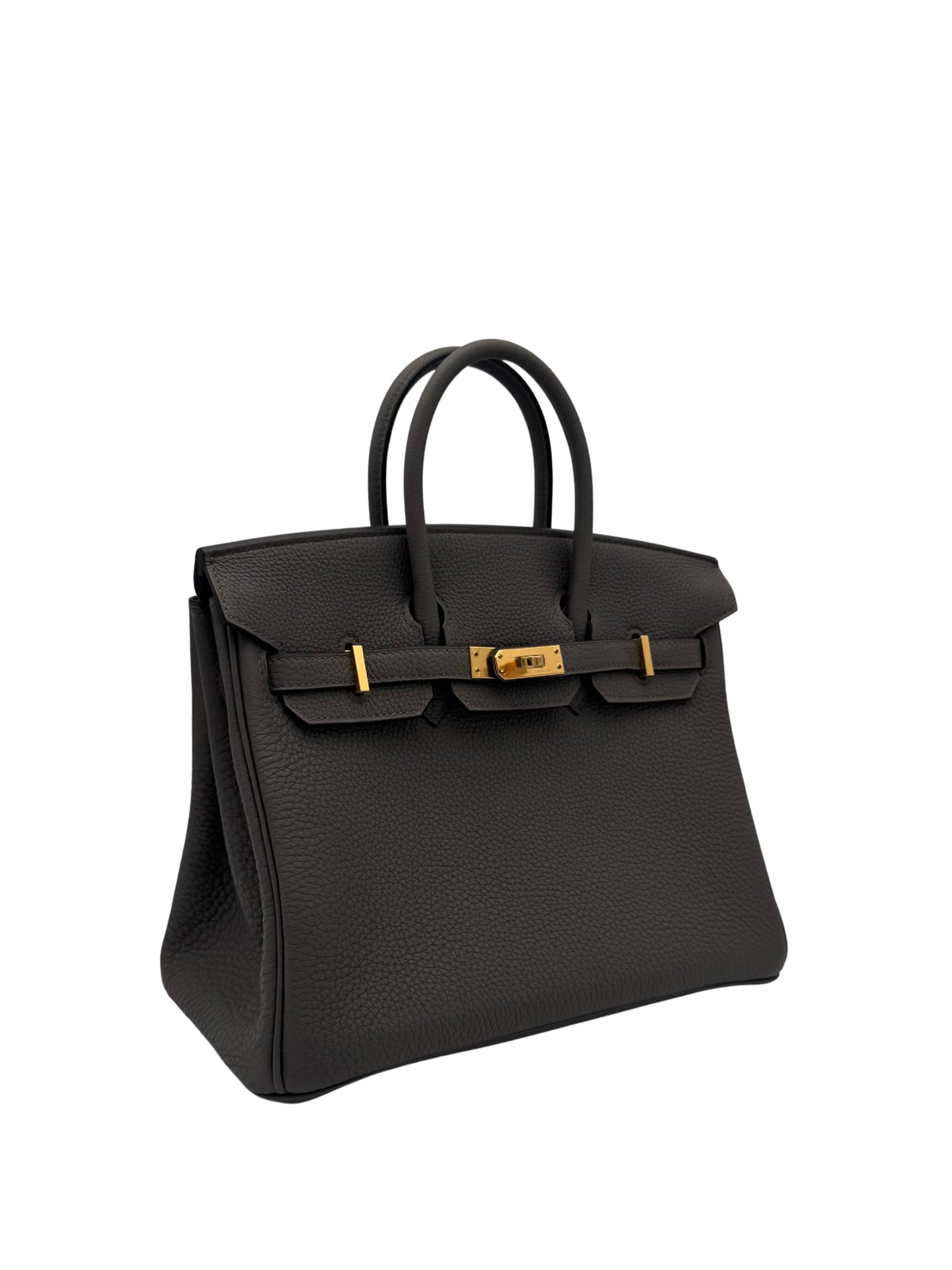 Hermès Birkin 25 Togo Gris Etain Gold Hardware