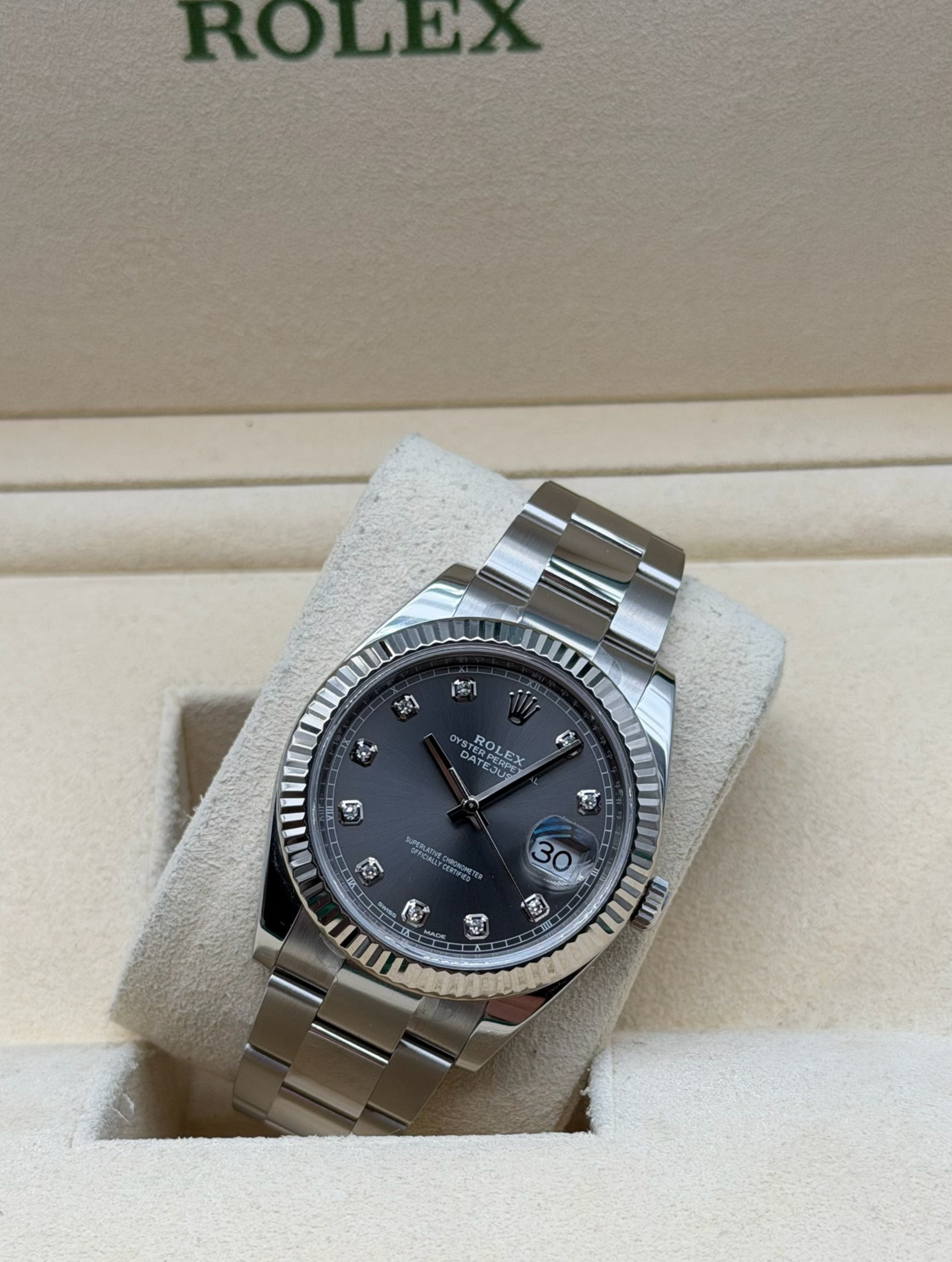 Rolex Datejust 41mm Rhodium Dial Oyster