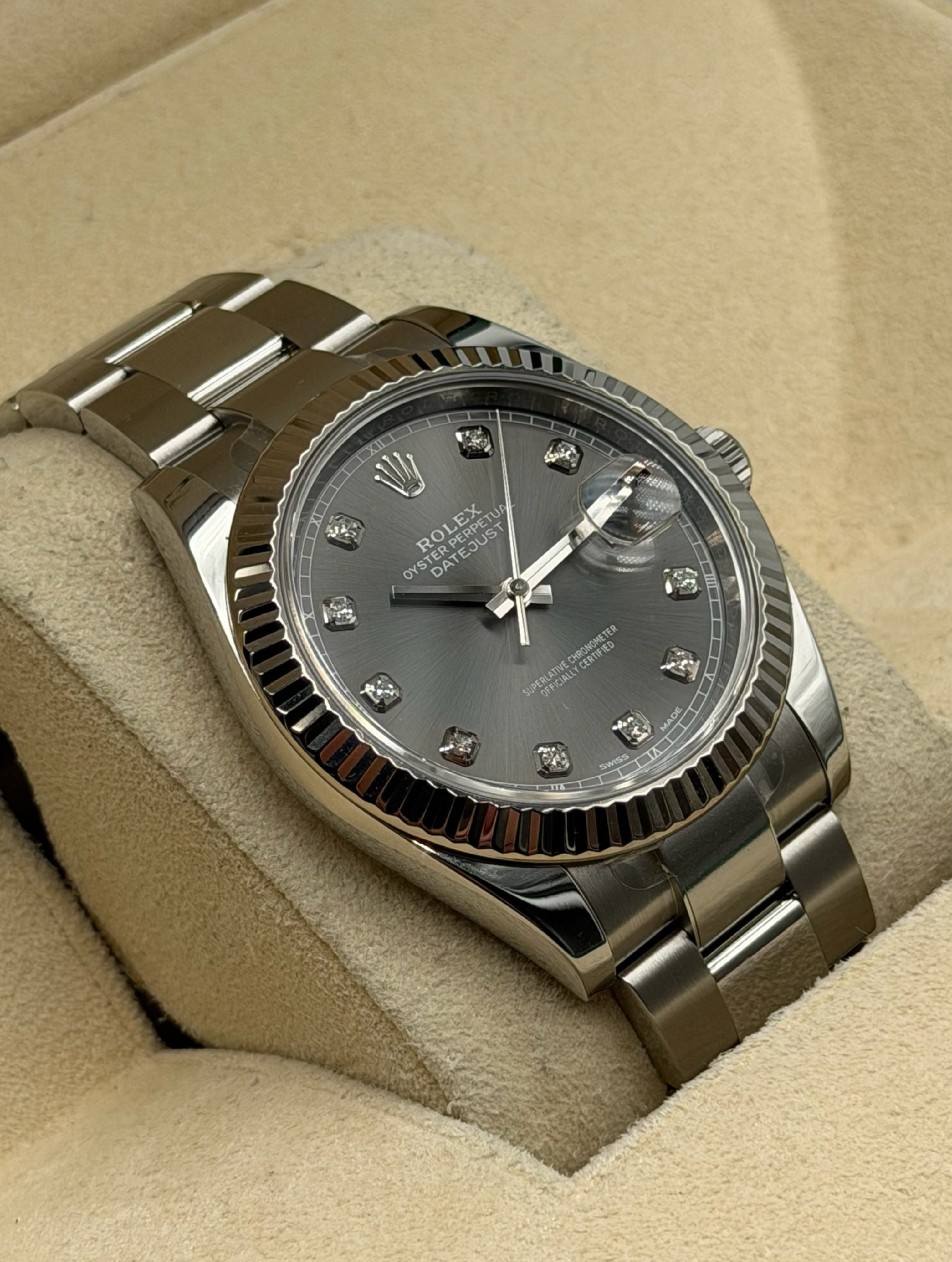 Rolex Datejust 41mm Rhodium Dial Oyster