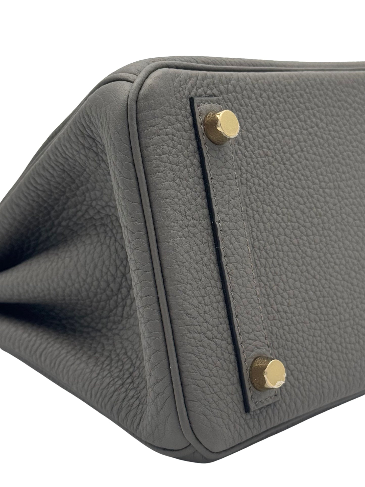 Hermès Birkin 25 Togo Gris Etain Gold Hardware