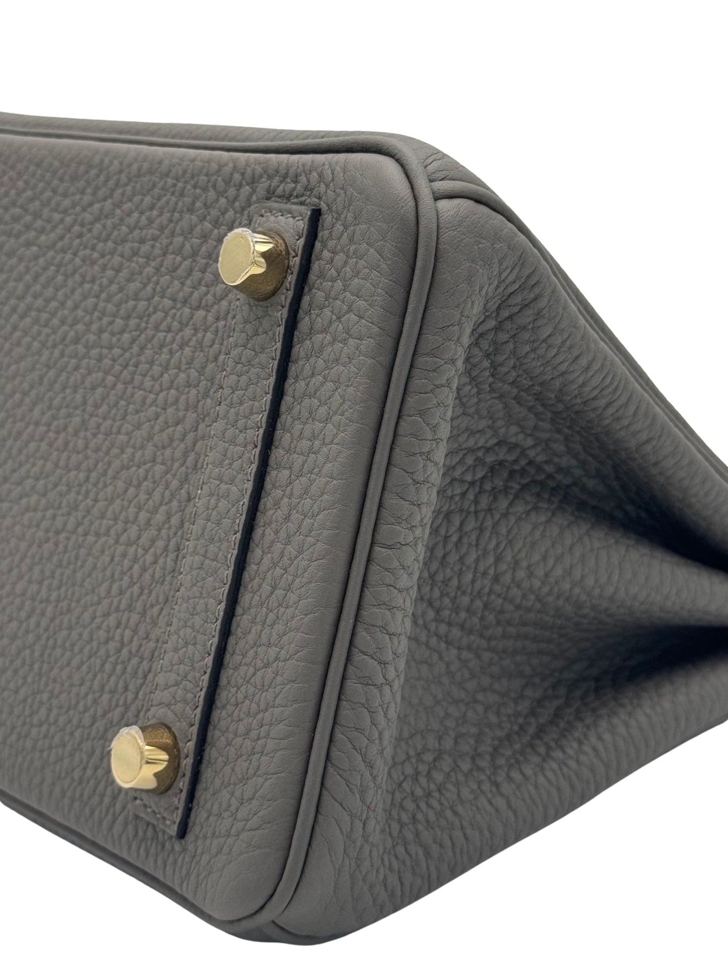 Hermès Birkin 25 Togo Gris Etain Gold Hardware