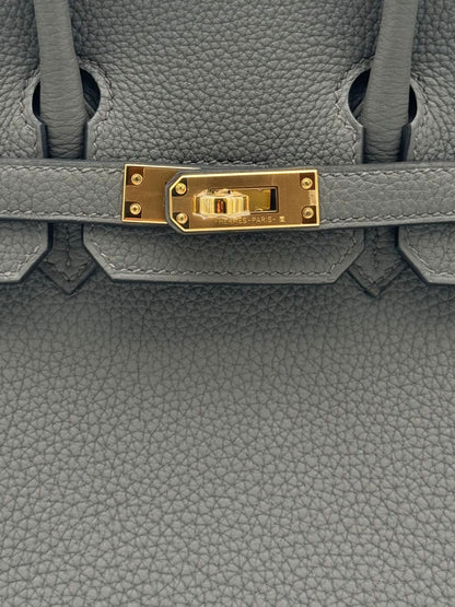 Hermès Birkin 25 Togo Gris Etain Gold Hardware