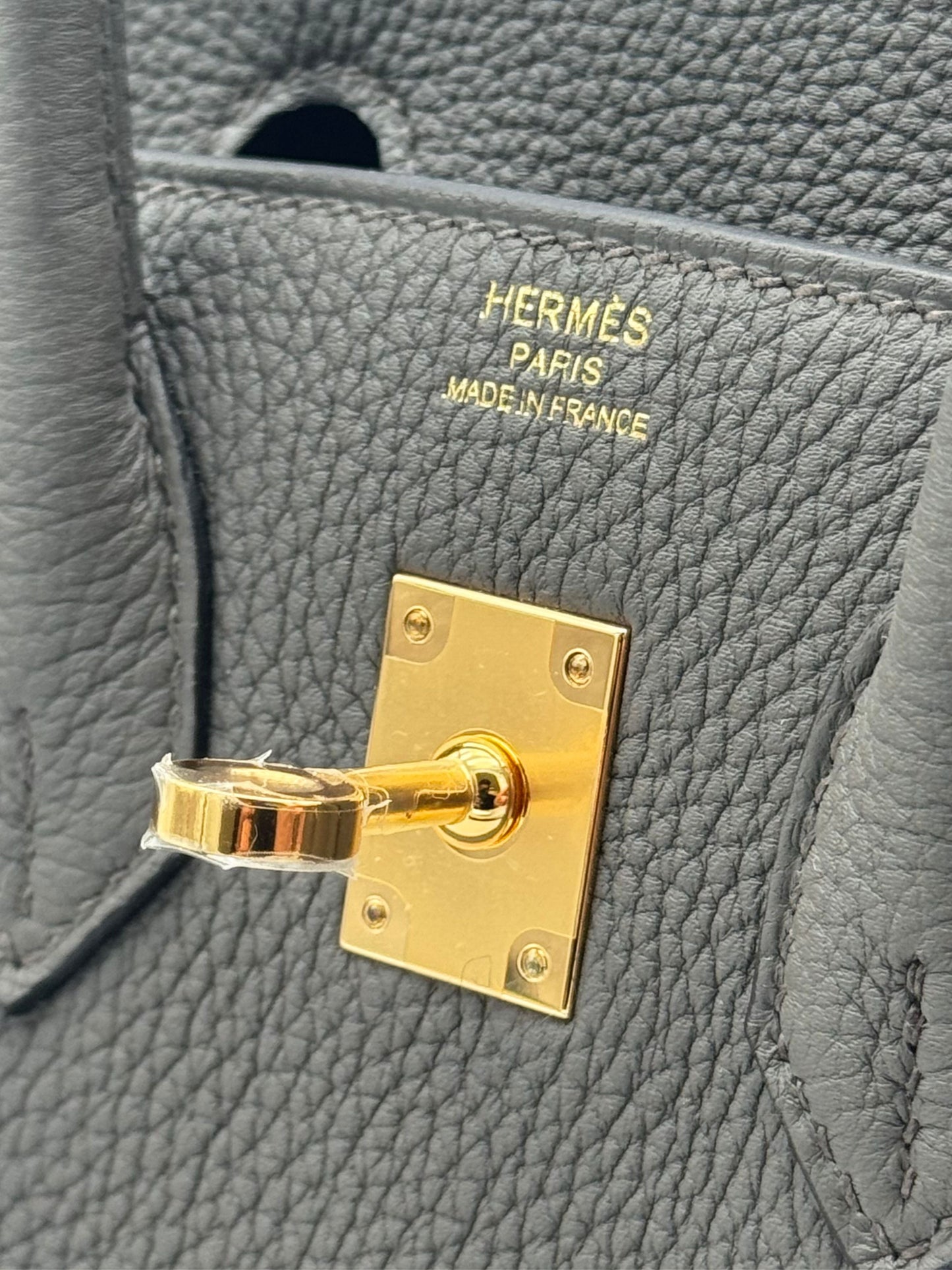 Hermès Birkin 25 Togo Gris Etain Gold Hardware