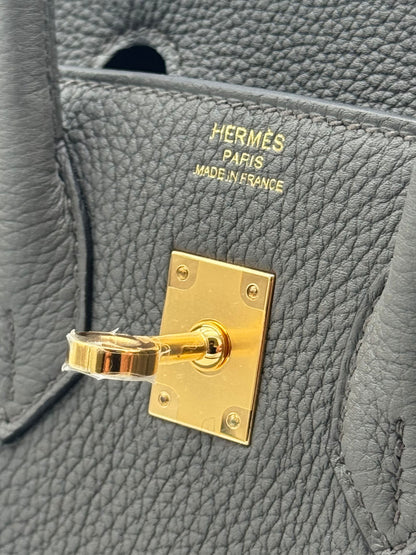 Hermès Birkin 25 Togo Gris Etain Gold Hardware