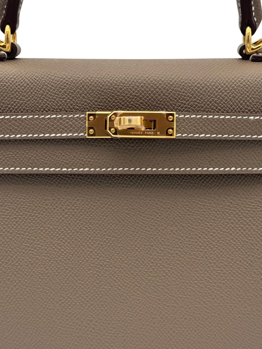 Hermès Kelly 25 Epsom Etoupe Gold Hardware