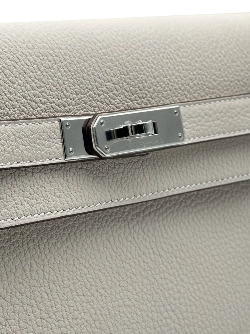 Hermès Kelly Dépêches 25 HSS Togo Gold/Craie