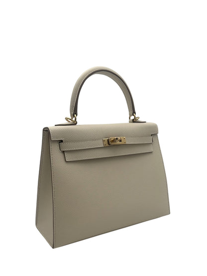 Hermès Kelly 25 Epsom Craie Gold Hardware