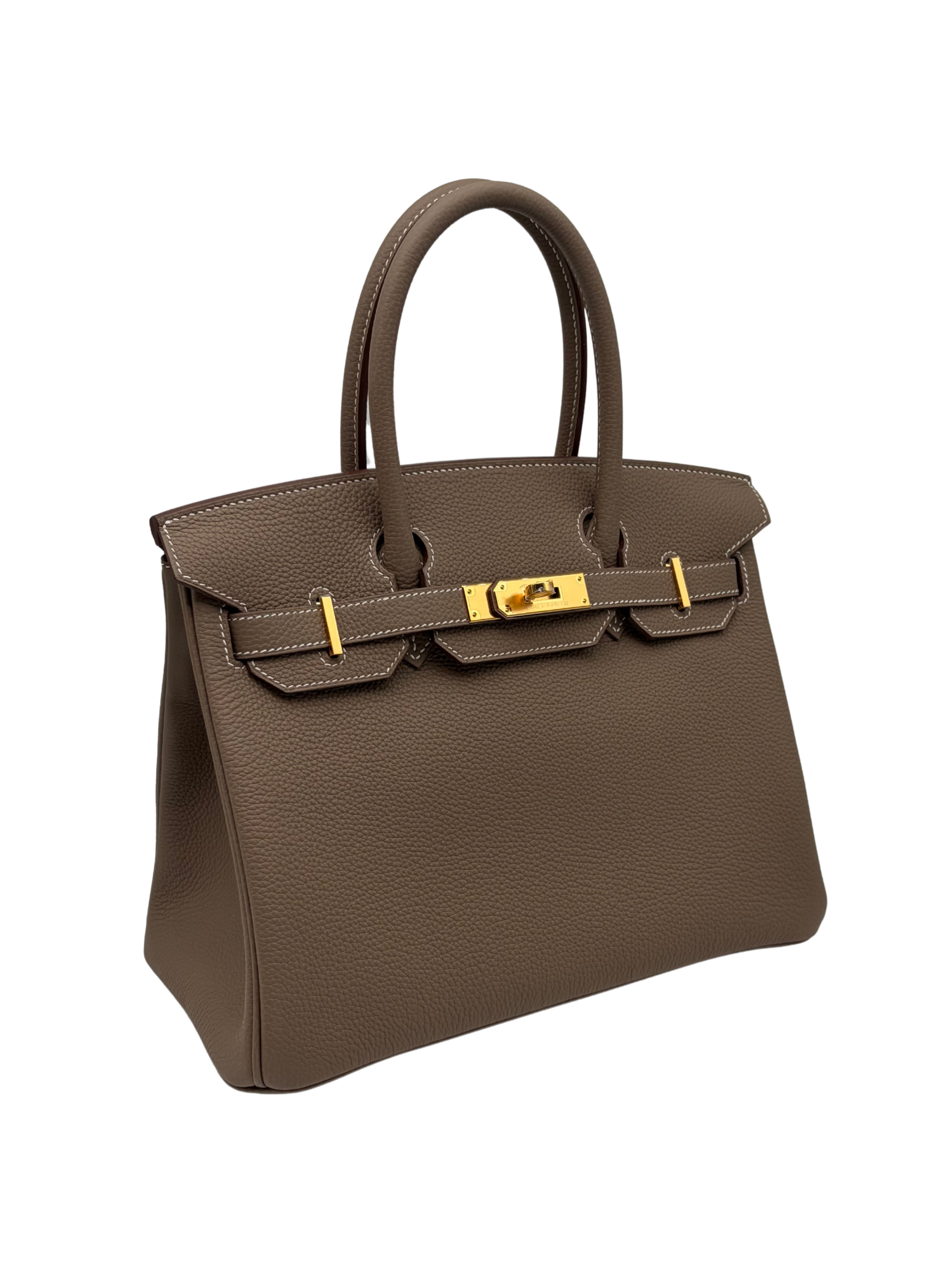 Hermès Birkin 30 Togo Etoupe Gold Hardware