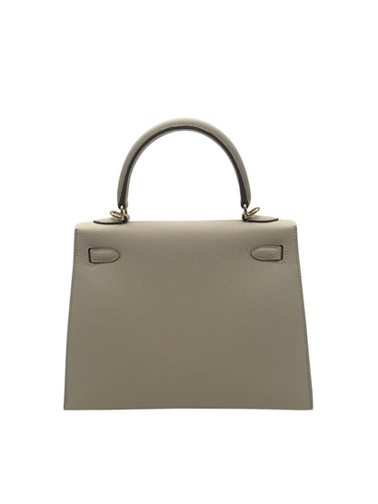 Hermès Kelly 25 Epsom Craie Gold Hardware